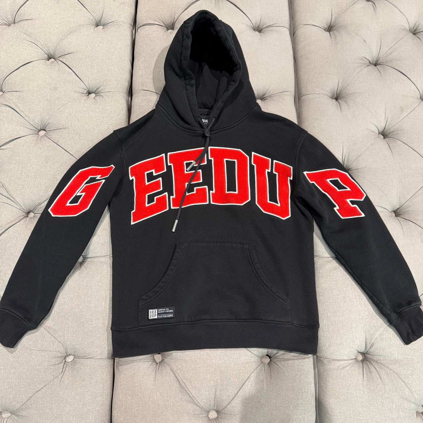 Geedup Team Logo Hoodie 'Black Red' (Second hand)