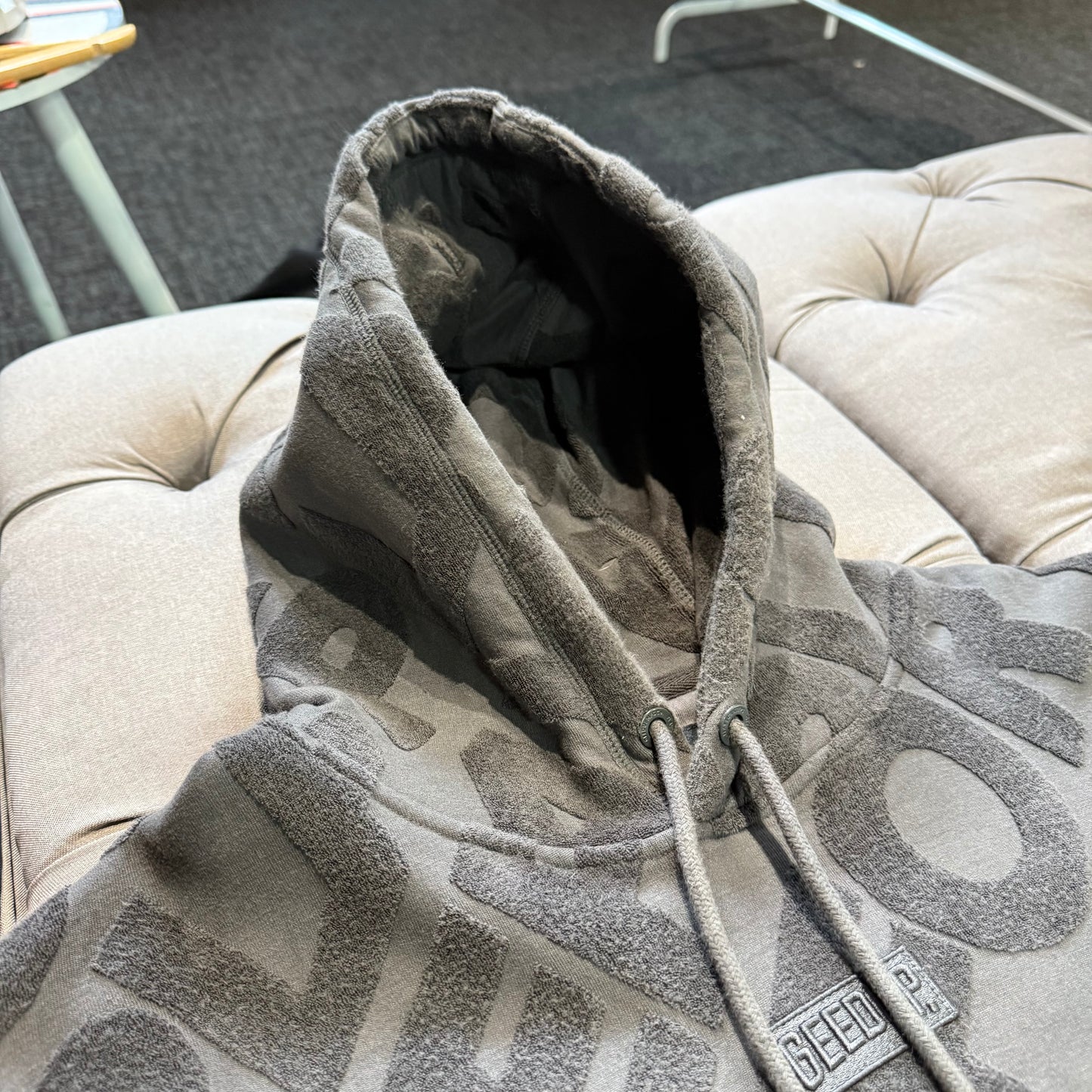 Geedup Monogram Play For Keeps Hoodie 'Ash Grey' (Second hand)