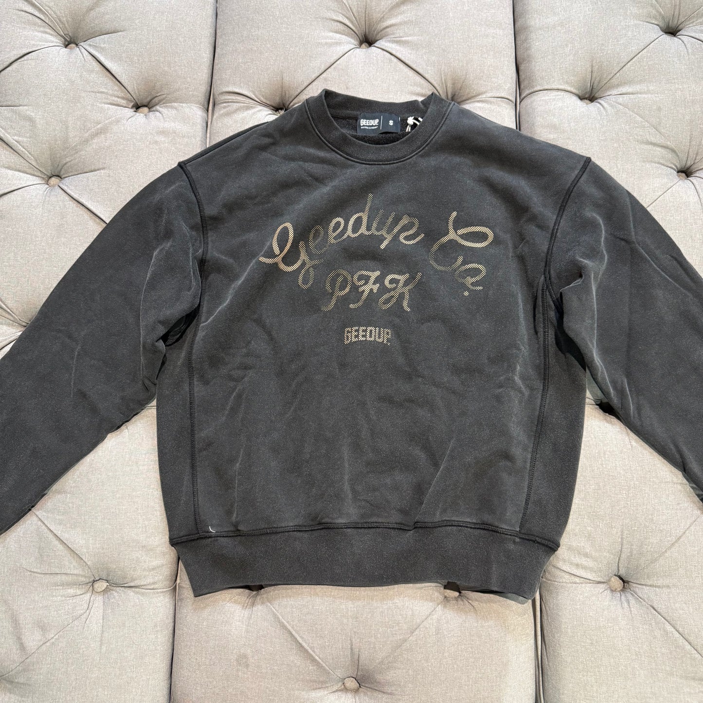 Geedup PFK Boxer Crewneck 'Washed Black' (Brand New)