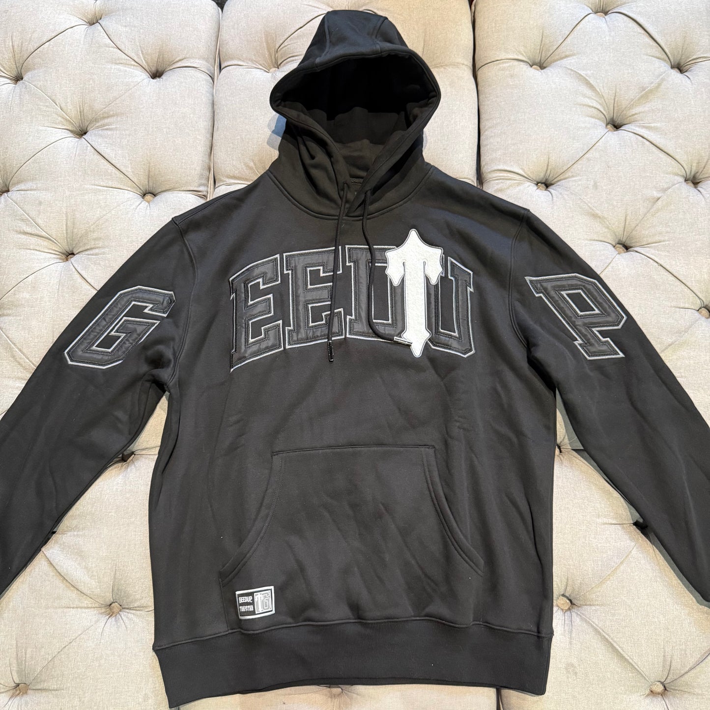 Geedup X Trapstar Team Logo x Irongate T Hoodie 'Black White' (Brand New)