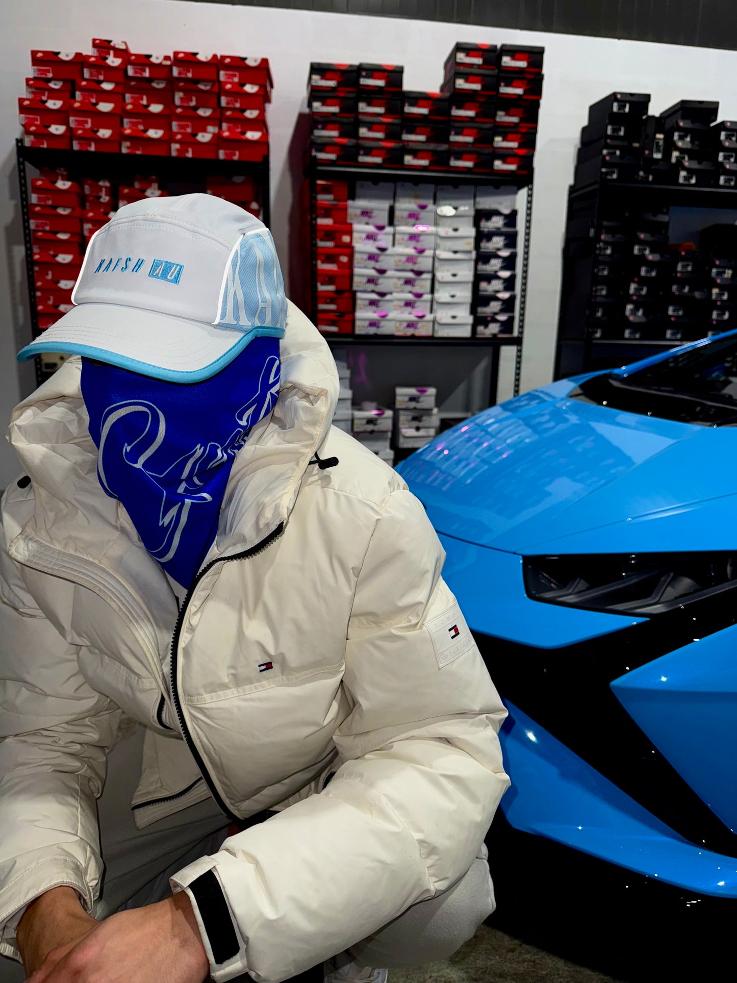 THE KAFSH HAT 'BABY BLUE/WHITE/REFLECTIVE'