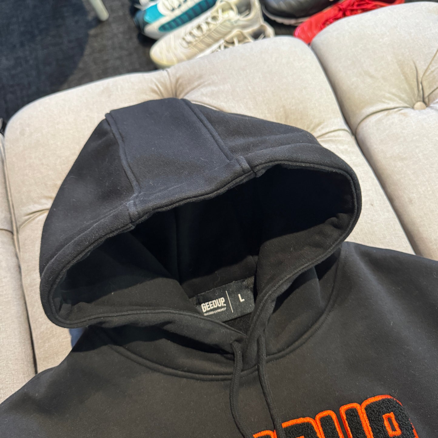 Geedup Play For Keeps Hoodie 'Black Orange' (Second hand)