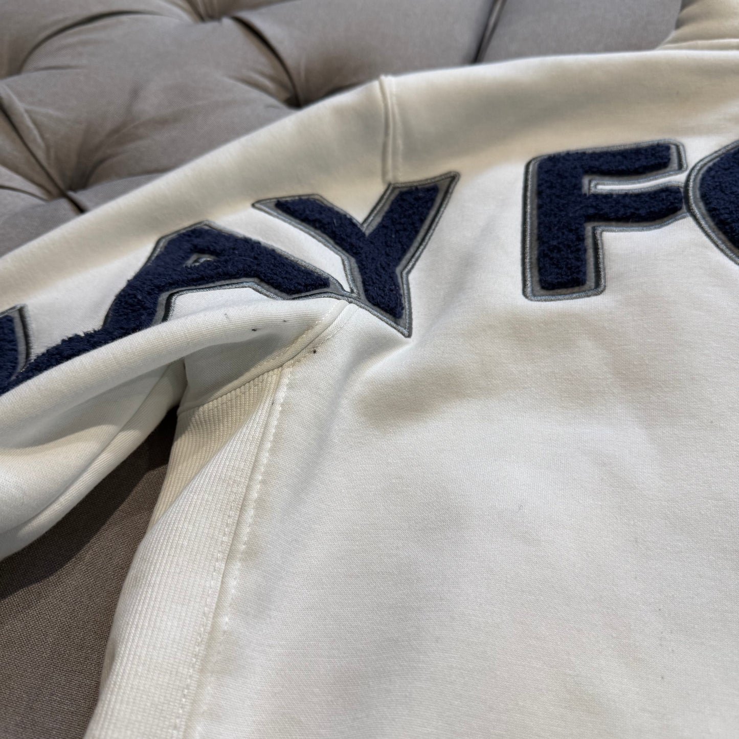 Geedup Play For Keeps Hoodie 'White Navy Blue' (Second hand)