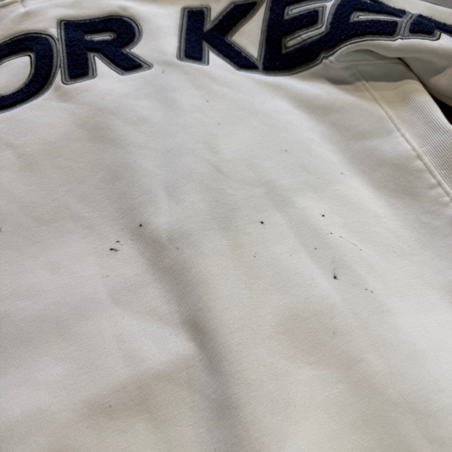 Geedup Play For Keeps Hoodie 'White Navy Blue' (Second hand)