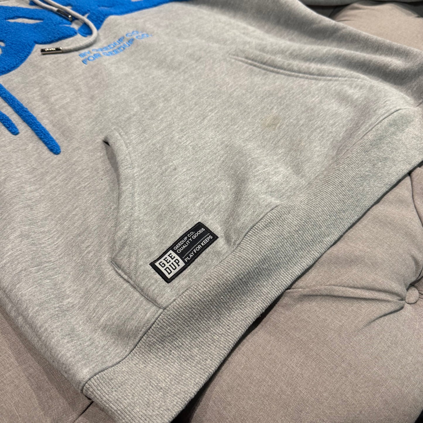 Geedup Handstyle Hoodie 'Grey Blue' (Second hand)