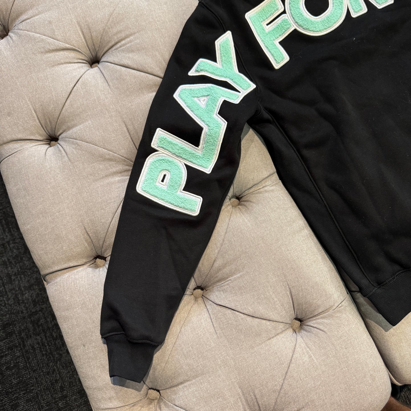 Geedup Play For Keeps Hoodie 'Black Teal' (Second hand)