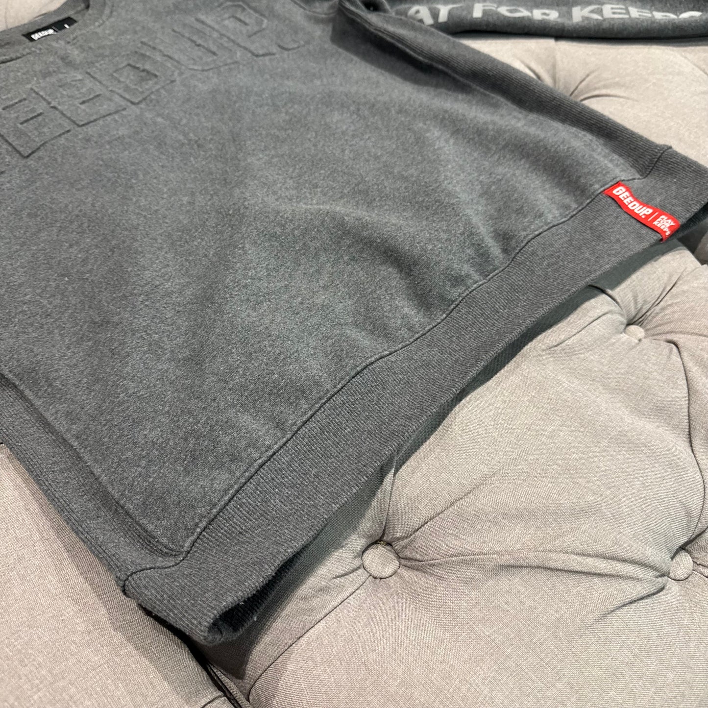 Geedup Embossed Logo PFK Crewneck 'Grey' (Second hand)