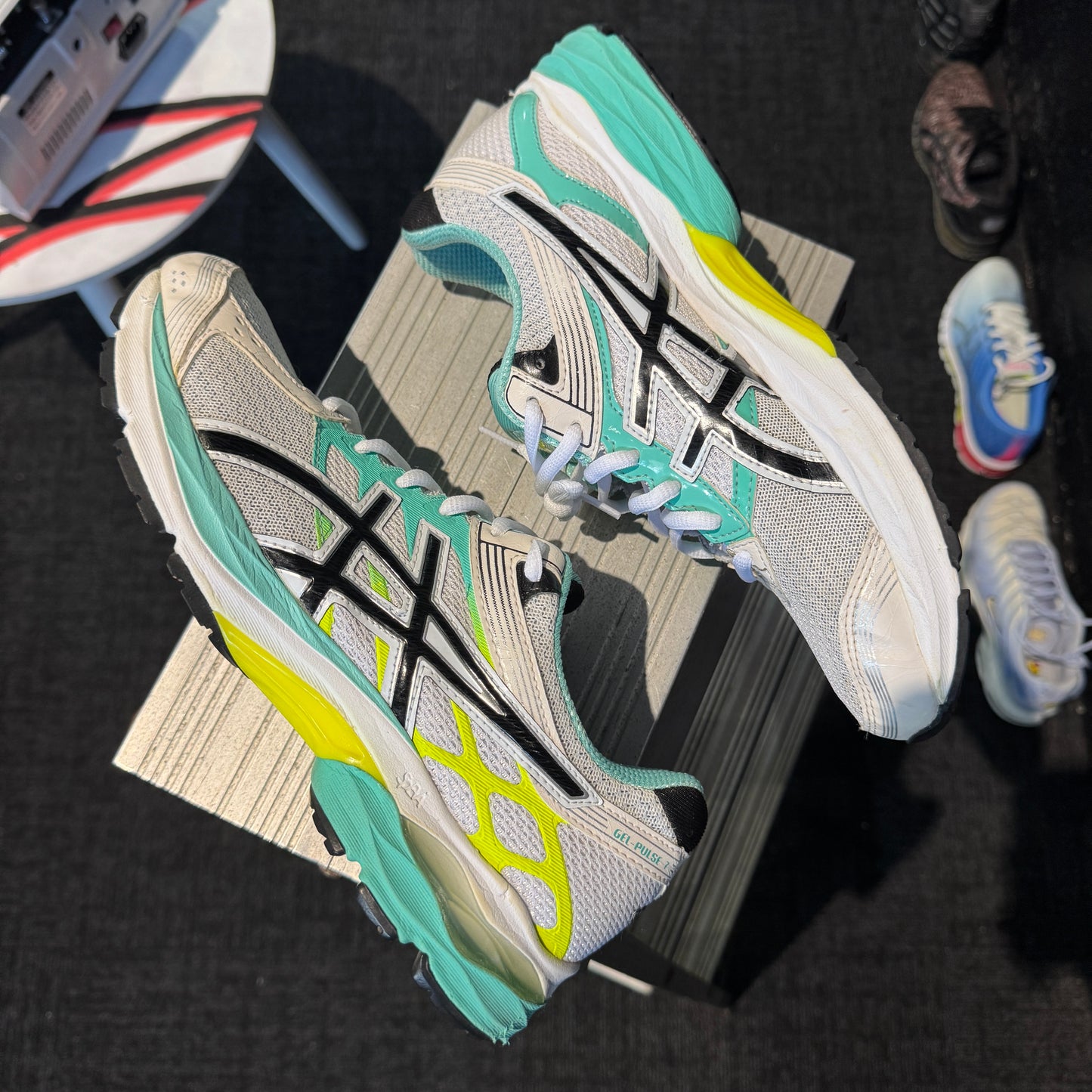 Asics Gel Pulse 7 'White Teal Neon' (Second hand)
