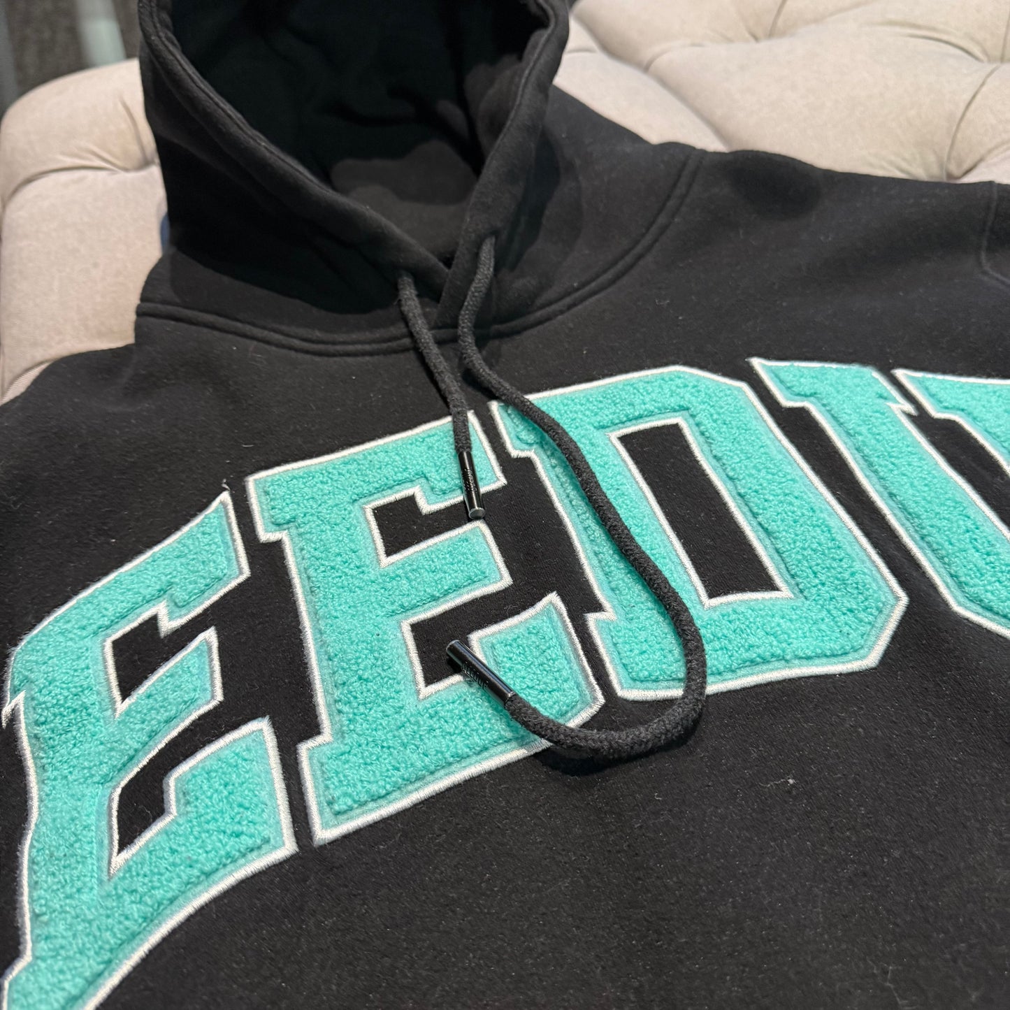 Geedup Team Logo Hoodie 'Black Teal' (Second hand)