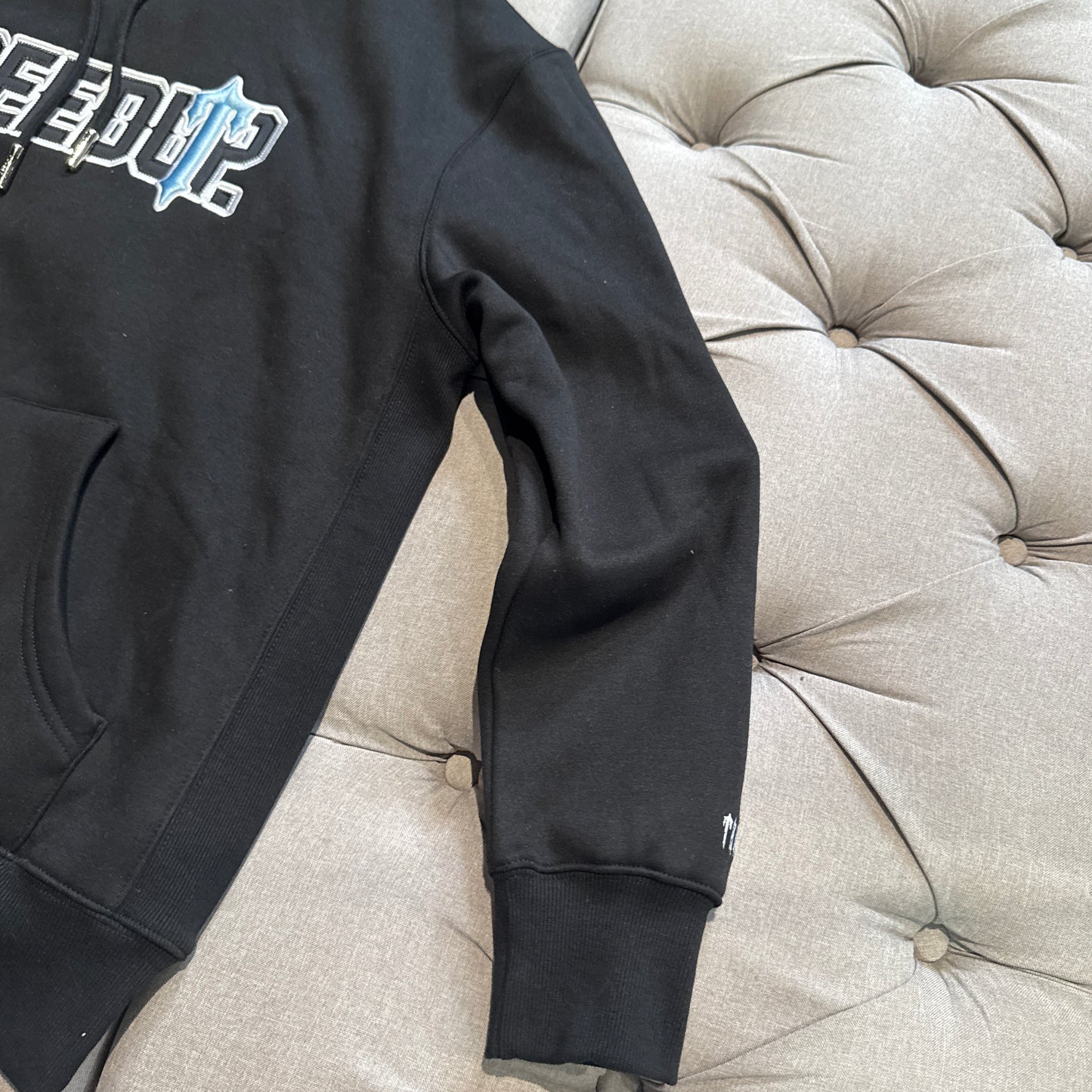 Geedup x Trapstar PFK x Irongate Hoodie 'Black Blue' (Brand New)