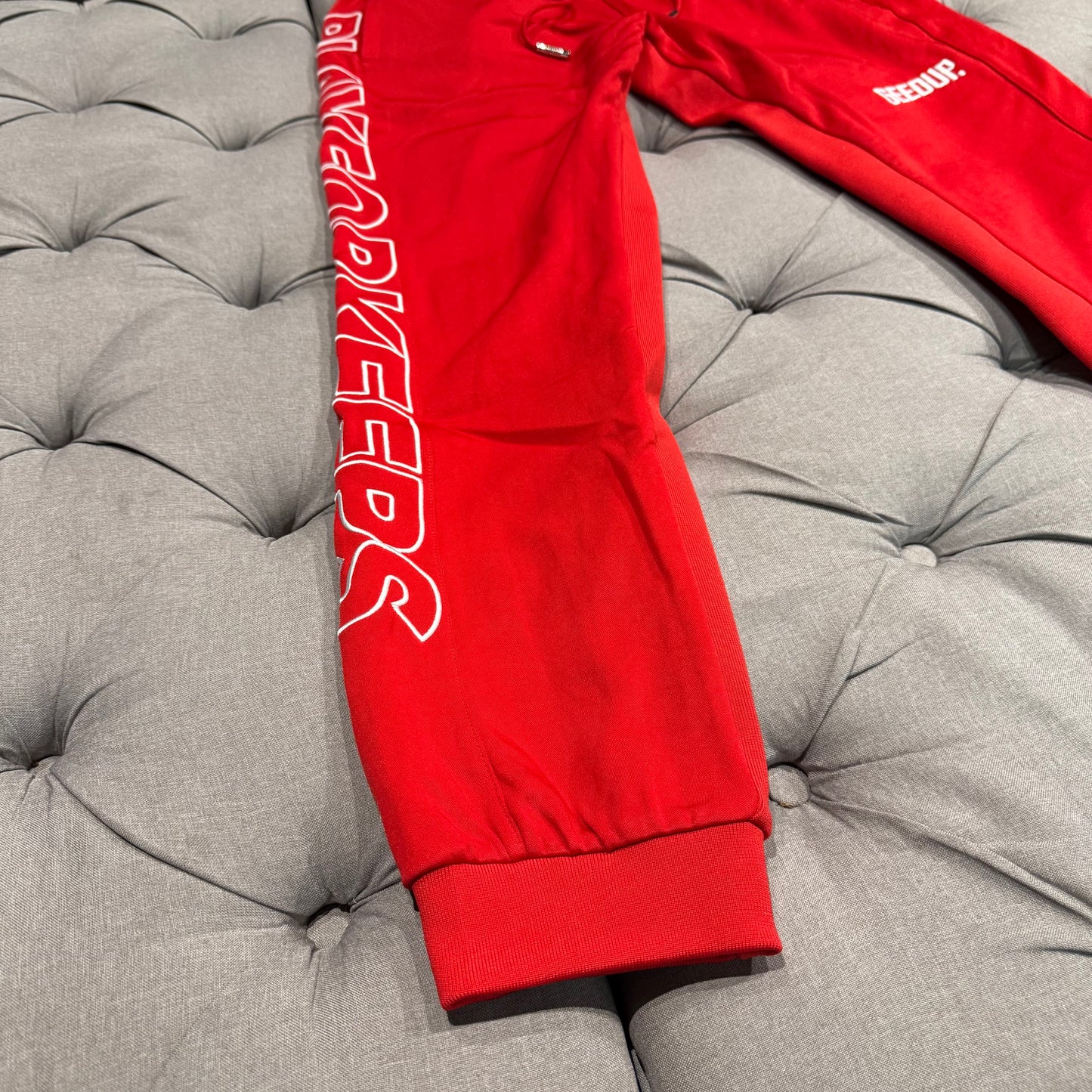 Geedup Play For Keeps Panel Track Pants 'Red White' (Second hand)