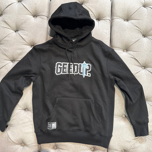 Geedup x Trapstar PFK x Irongate Hoodie 'Black Blue' (Brand New)