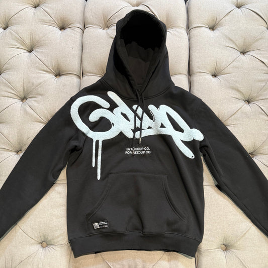 Geedup Handstyle Hoodie 'Black Baby Blue' (Second hand)