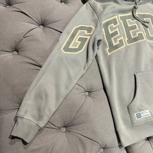 Geedup Team Logo Hoodie 'Grey Gold' (Second hand)