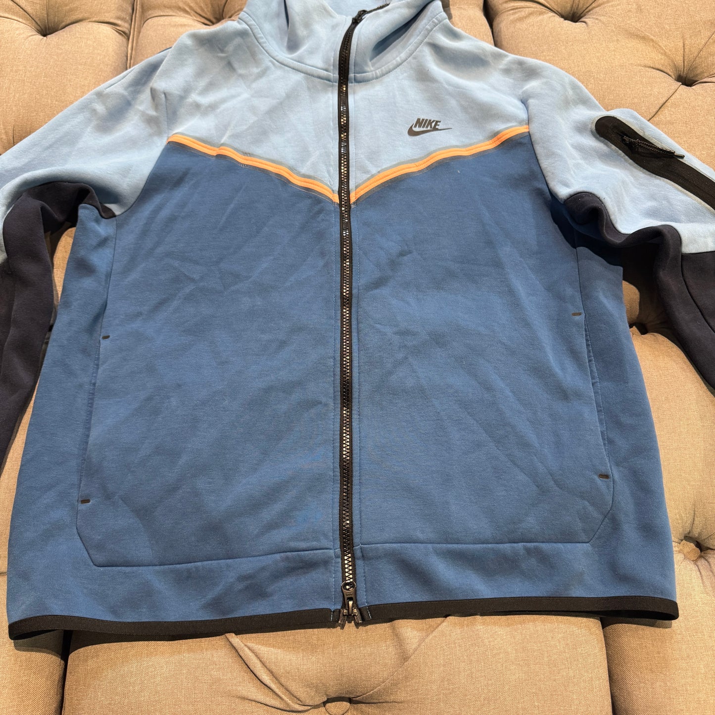 Nike Tech Fleece Jacket 'Blue Navy Peach' (Second hand)
