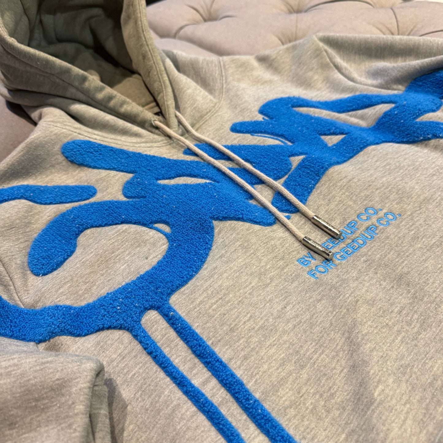 Geedup Handstyle Hoodie 'Grey Blue' (Second hand)