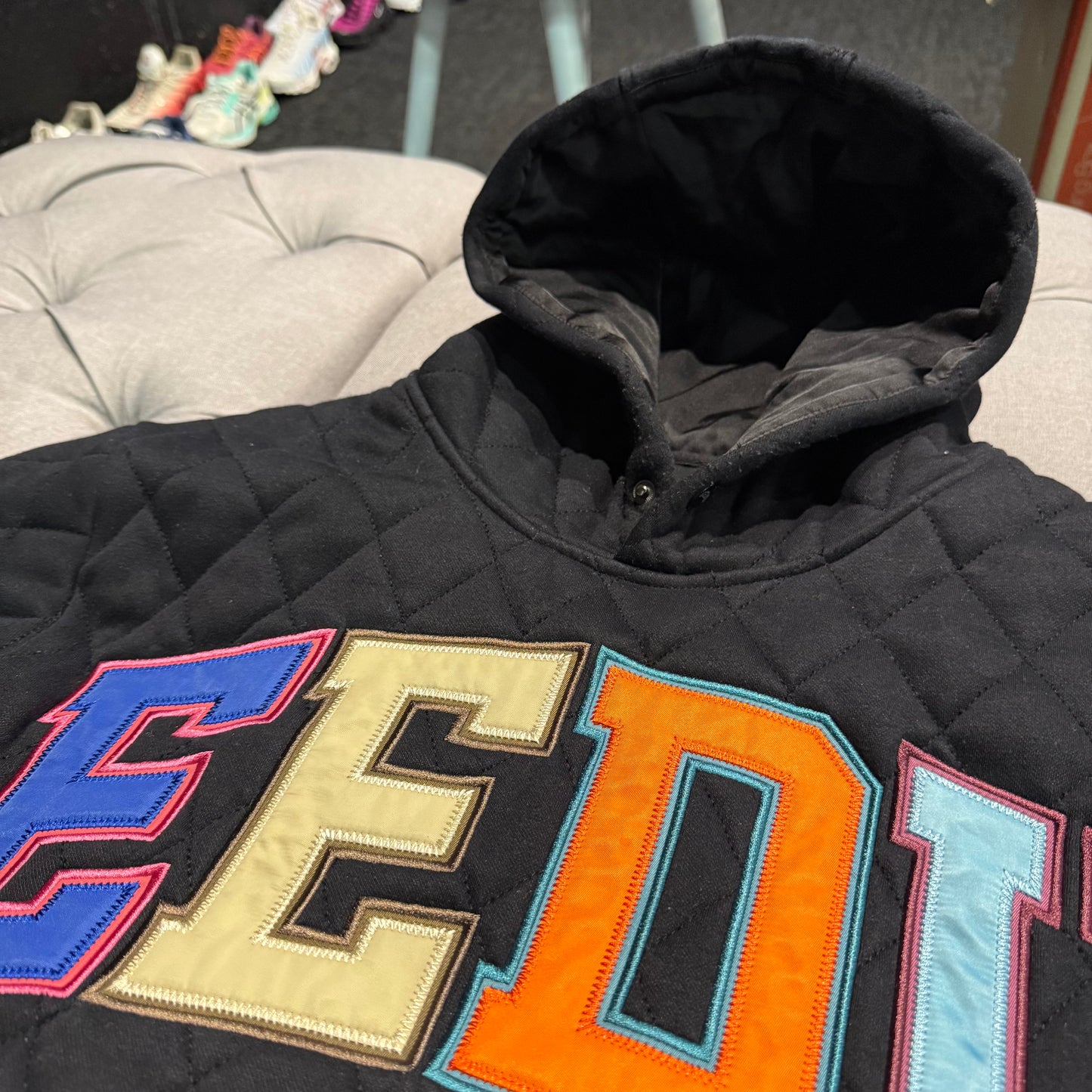 Geedup Team Logo Hoodie 'Holy Grail Multi Color 2.0 Quilt' (Second hand)