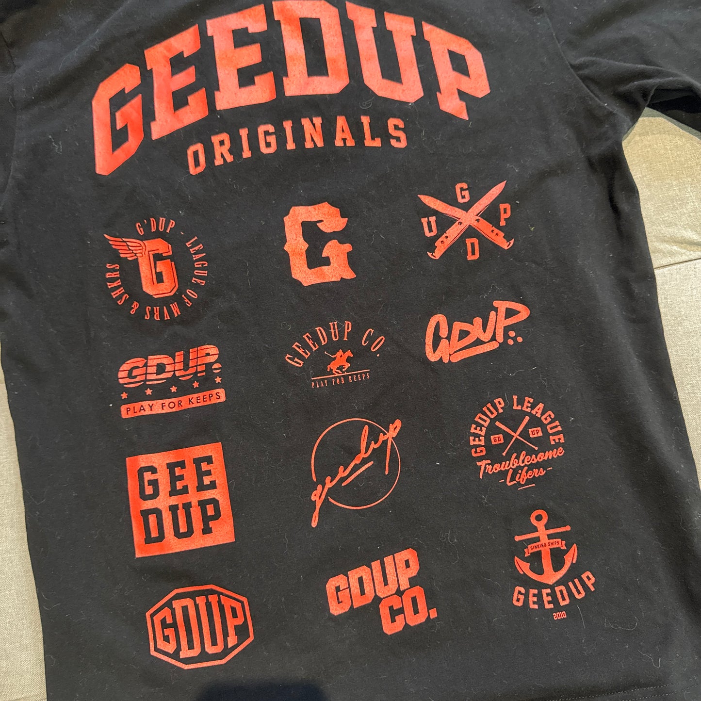 Geedup Originals T-Shirt 'Black Red' (Second hand)