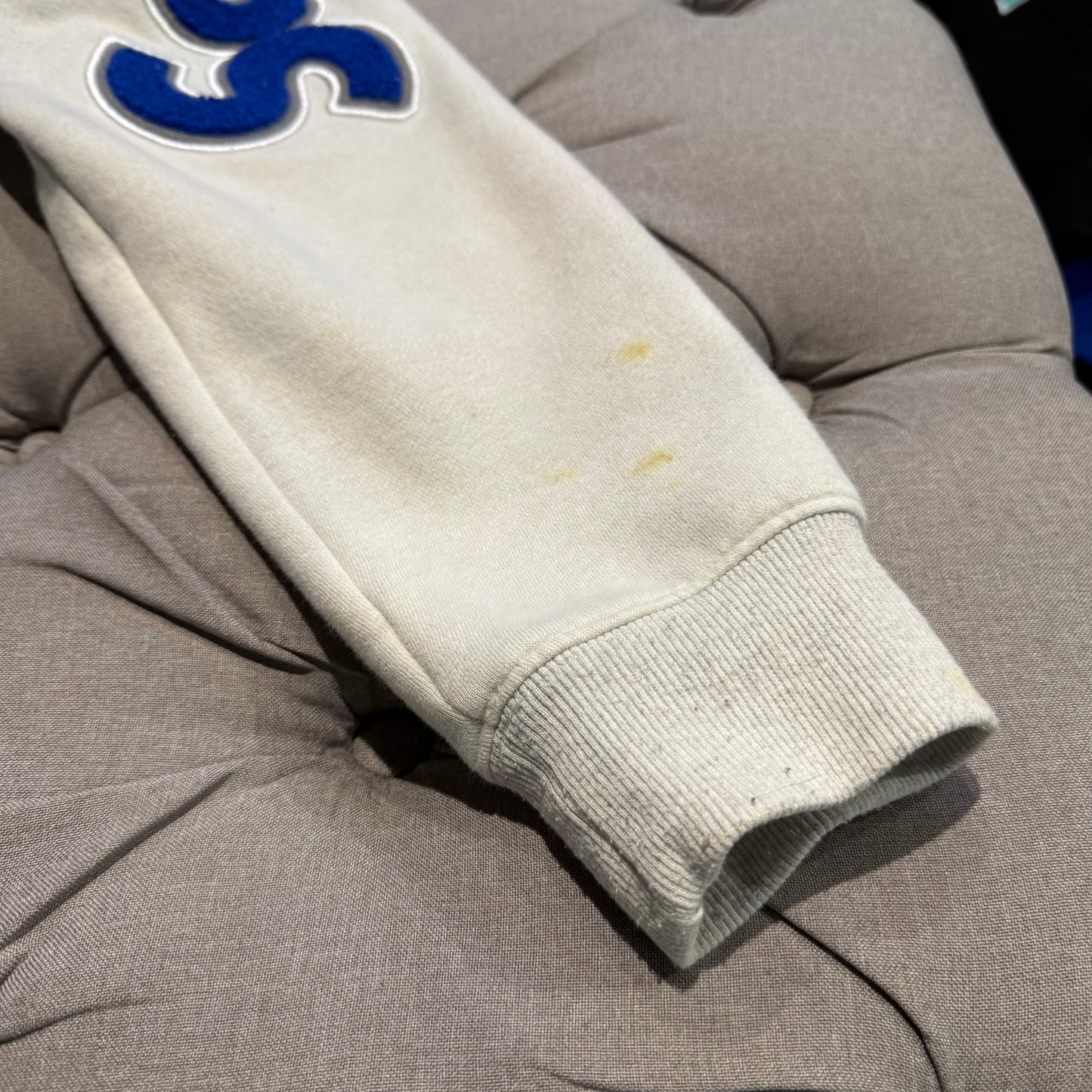 Geedup Play For Keeps Hoodie 'White Marle Blue' (Second hand)