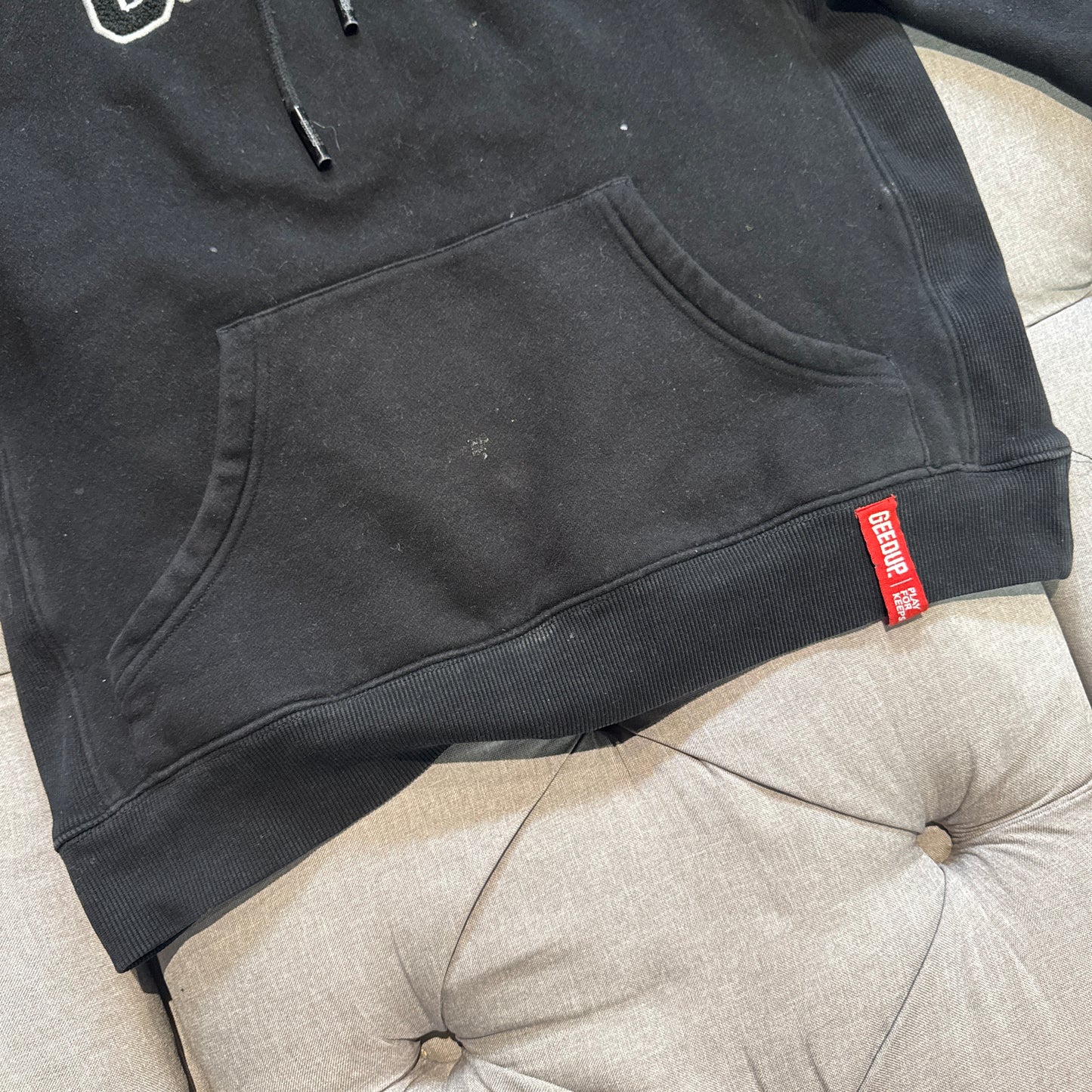 Geedup Play For Keeps Hoodie 'Black Black White' (Second hand)