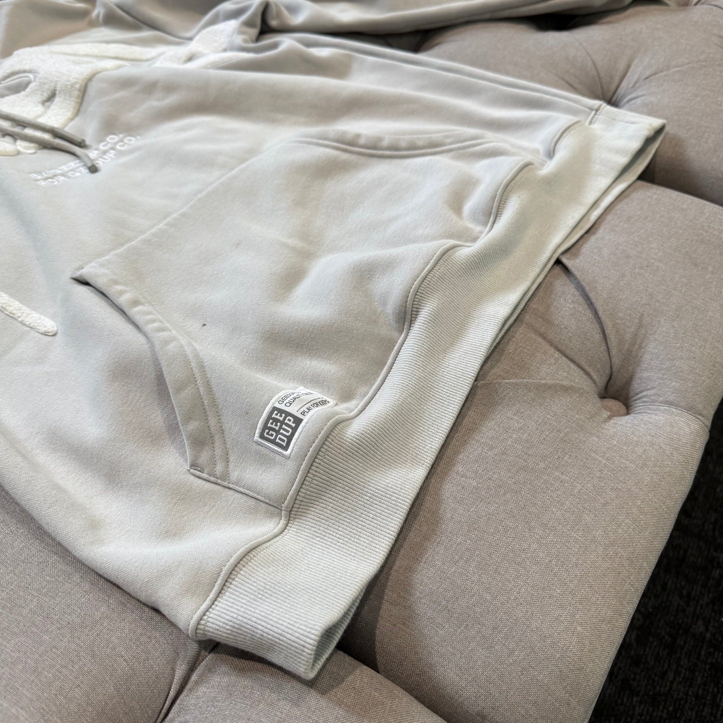 Geedup Handstyle Hoodie 'Grey White' (Second hand)