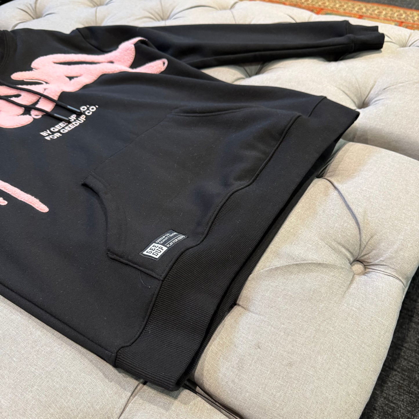 Geedup Handstyle Hoodie 'Black Pink' (Second hand)