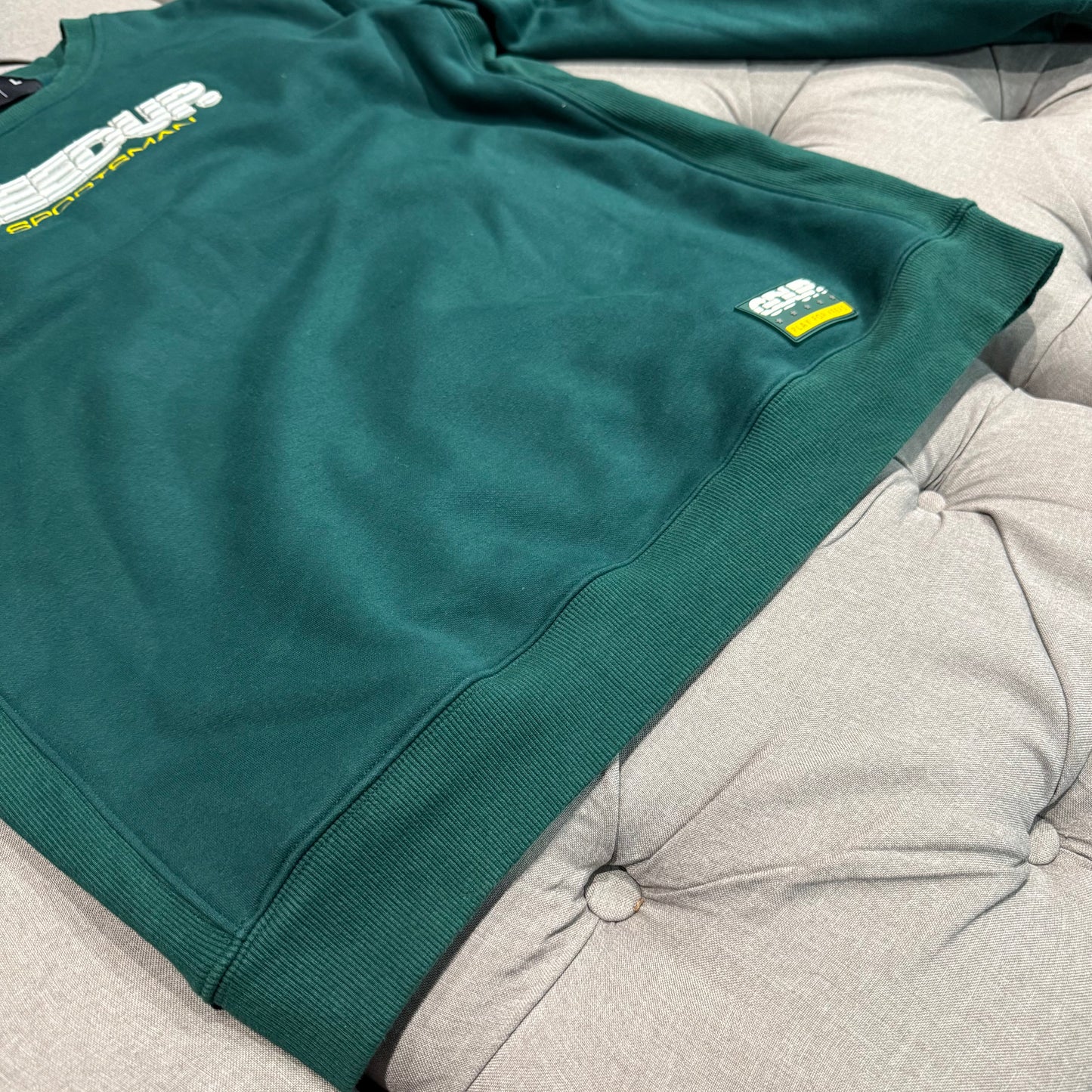 Geedup Sportsman Crewneck 'Pine Green Yellow' (Second hand)