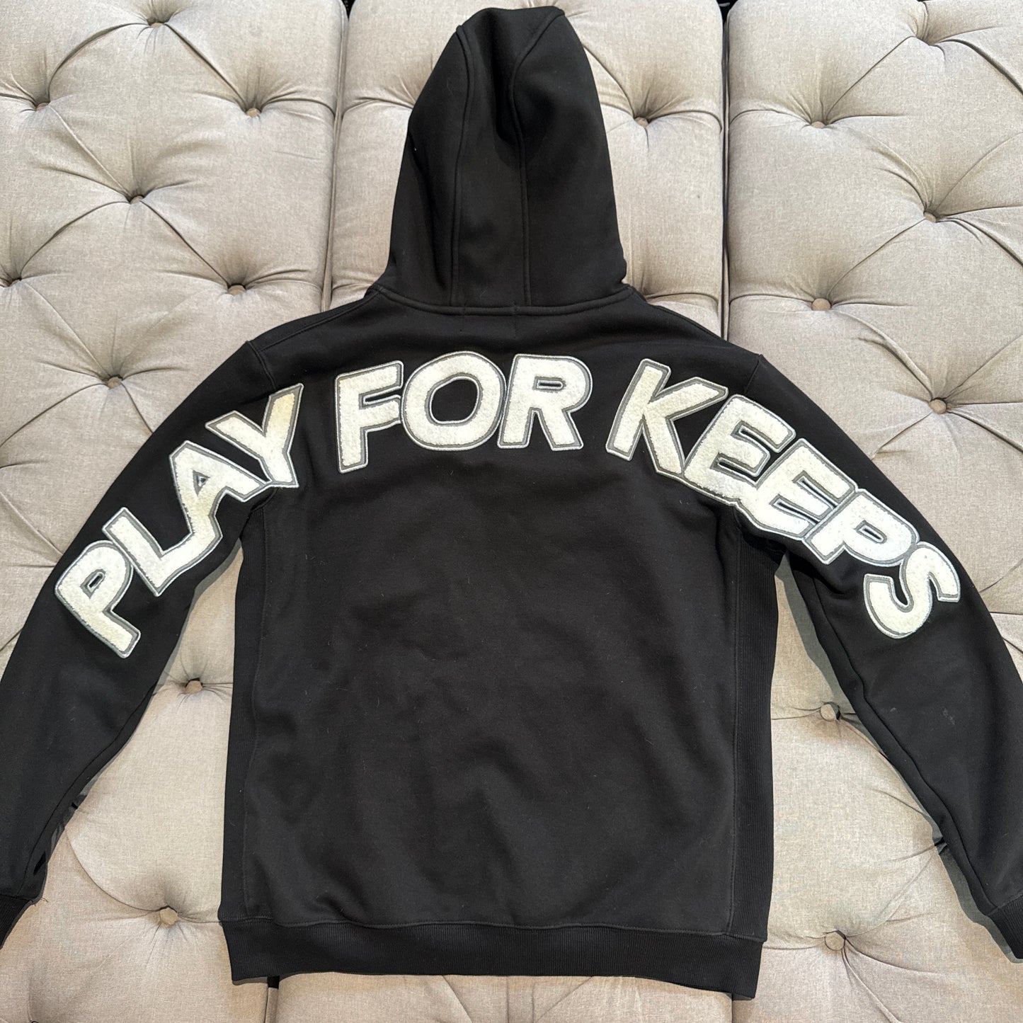 Geedup Play For Keeps Hoodie 'Black White' (Second hand)