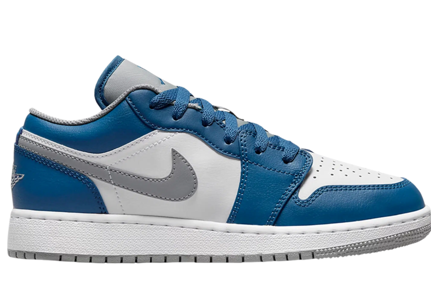 Air Jordan 1 Low True Blue Cement (GS) – KAFSHAU