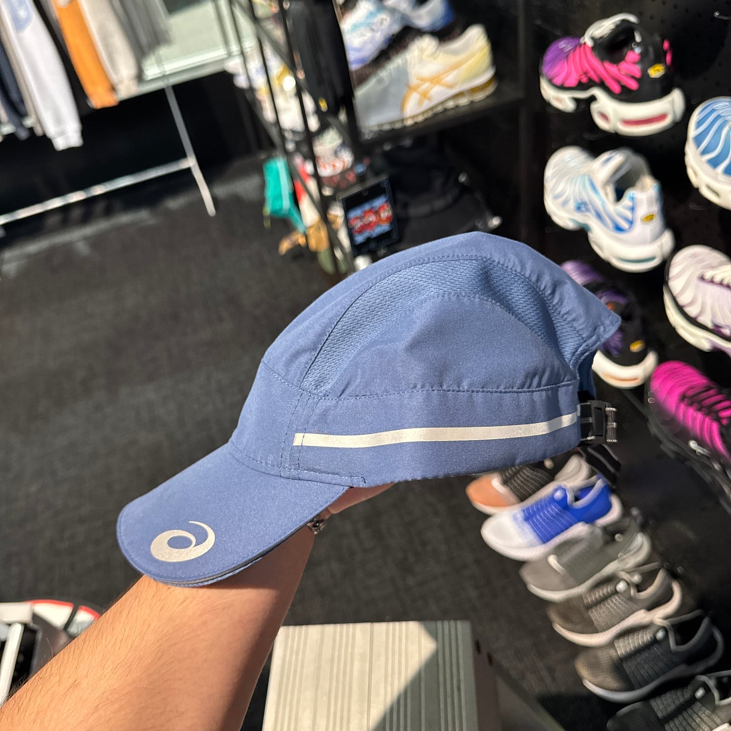 Asics Cap Brim Logo 'Navy Blue Reflective' (Second hand)