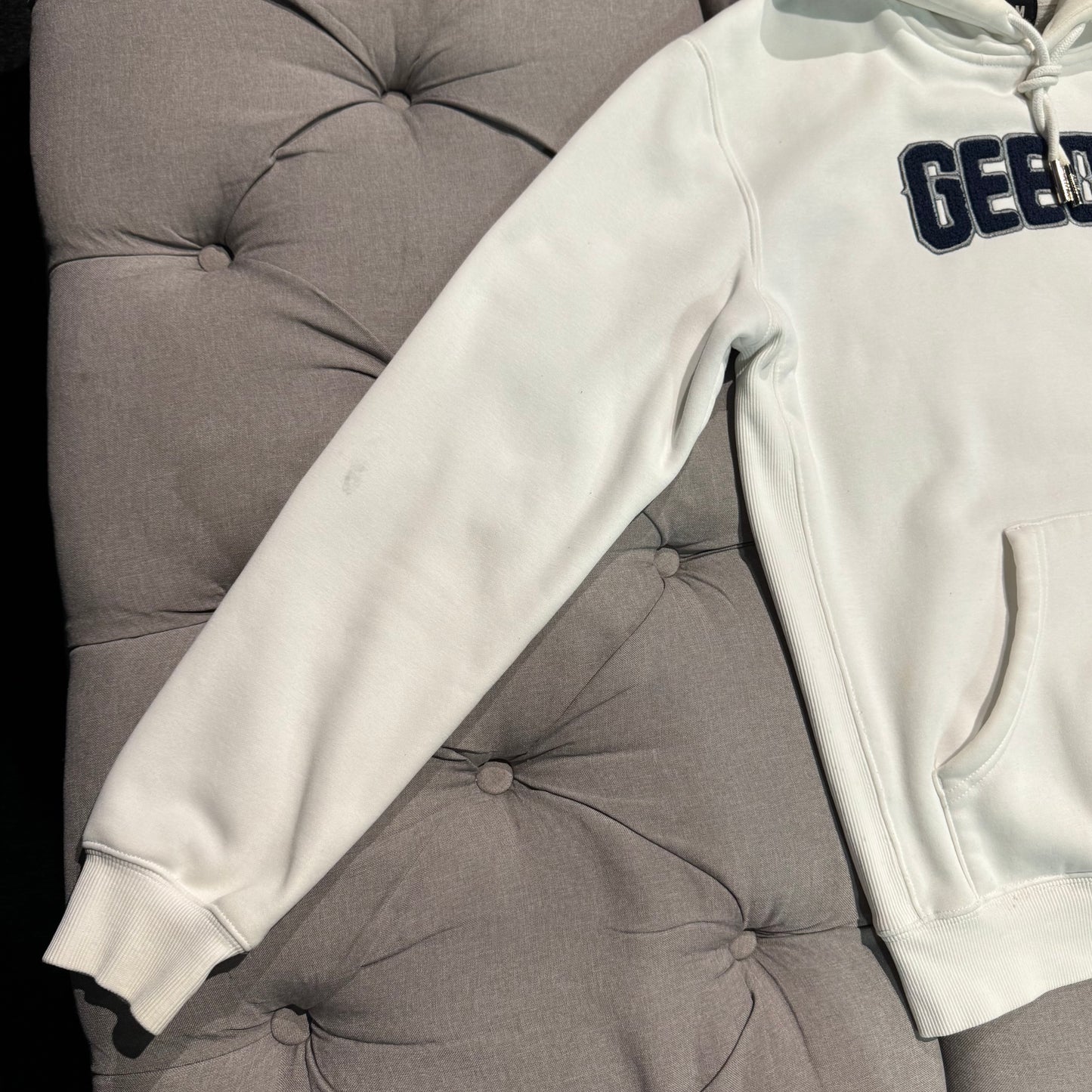 Geedup Play For Keeps Hoodie 'White Navy' (Second hand)