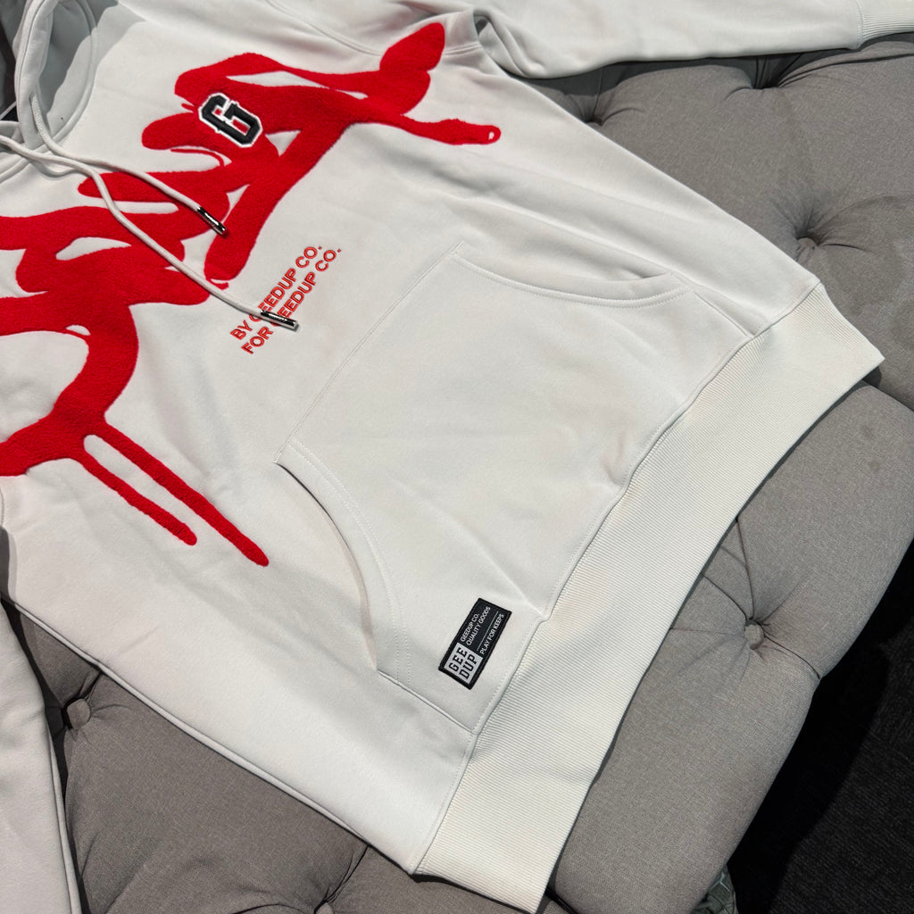 Geedup Handstyle G Hoodie 'Grey Red' (Brand New)