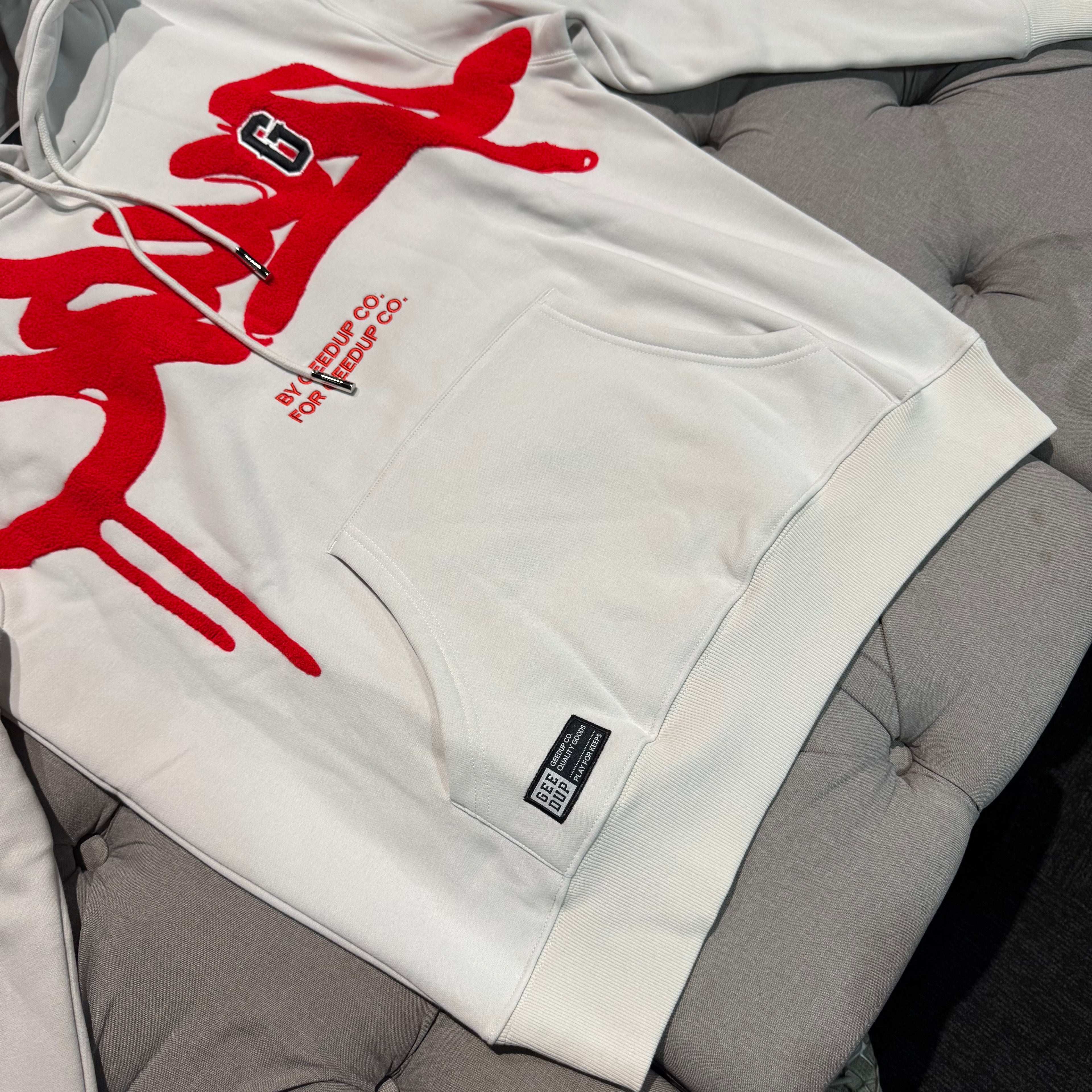 Geedup Handstyle G Hoodie 'Grey Red' (Brand New)