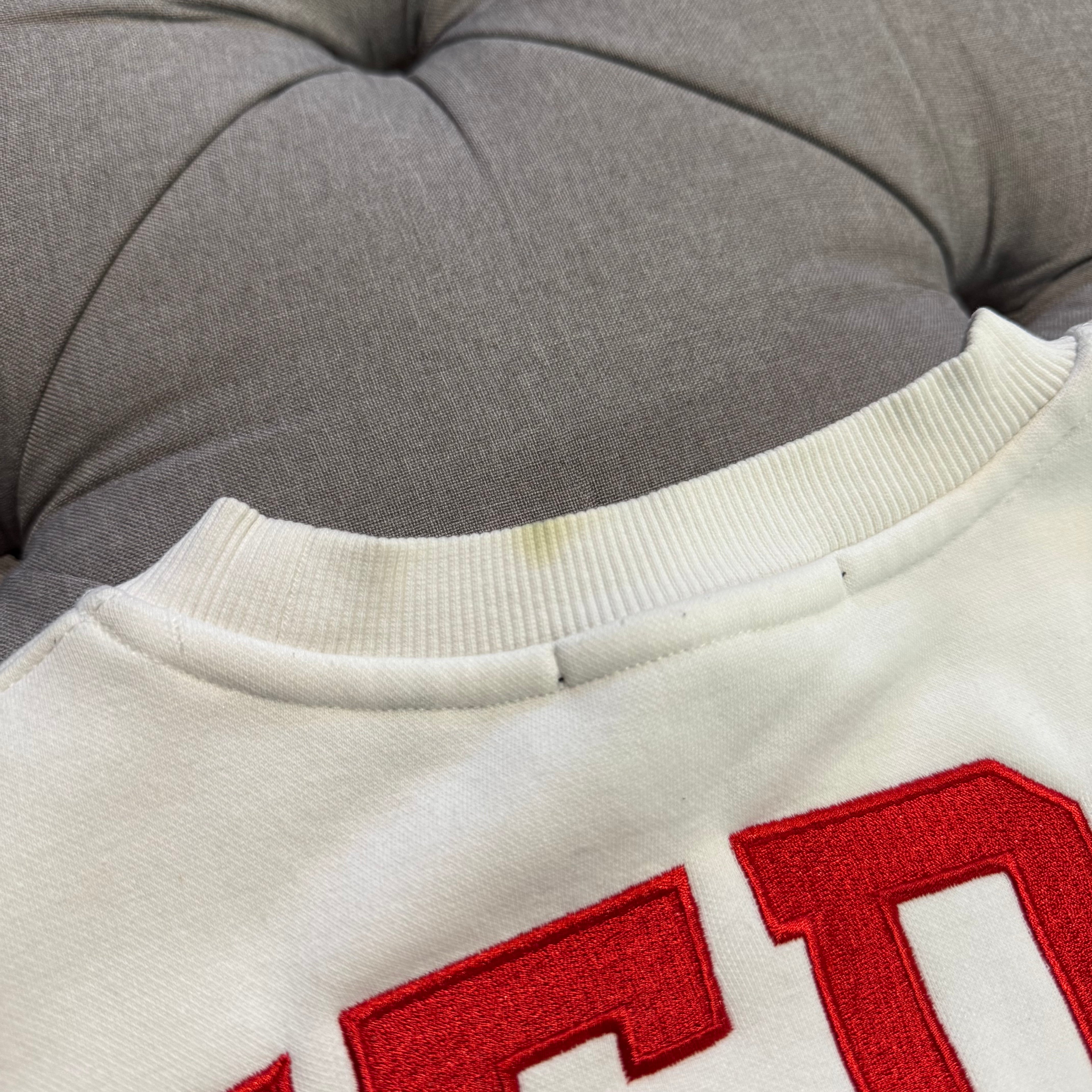 Geedup Strong-Arm Dept Crewneck 'White Red' (Second hand)
