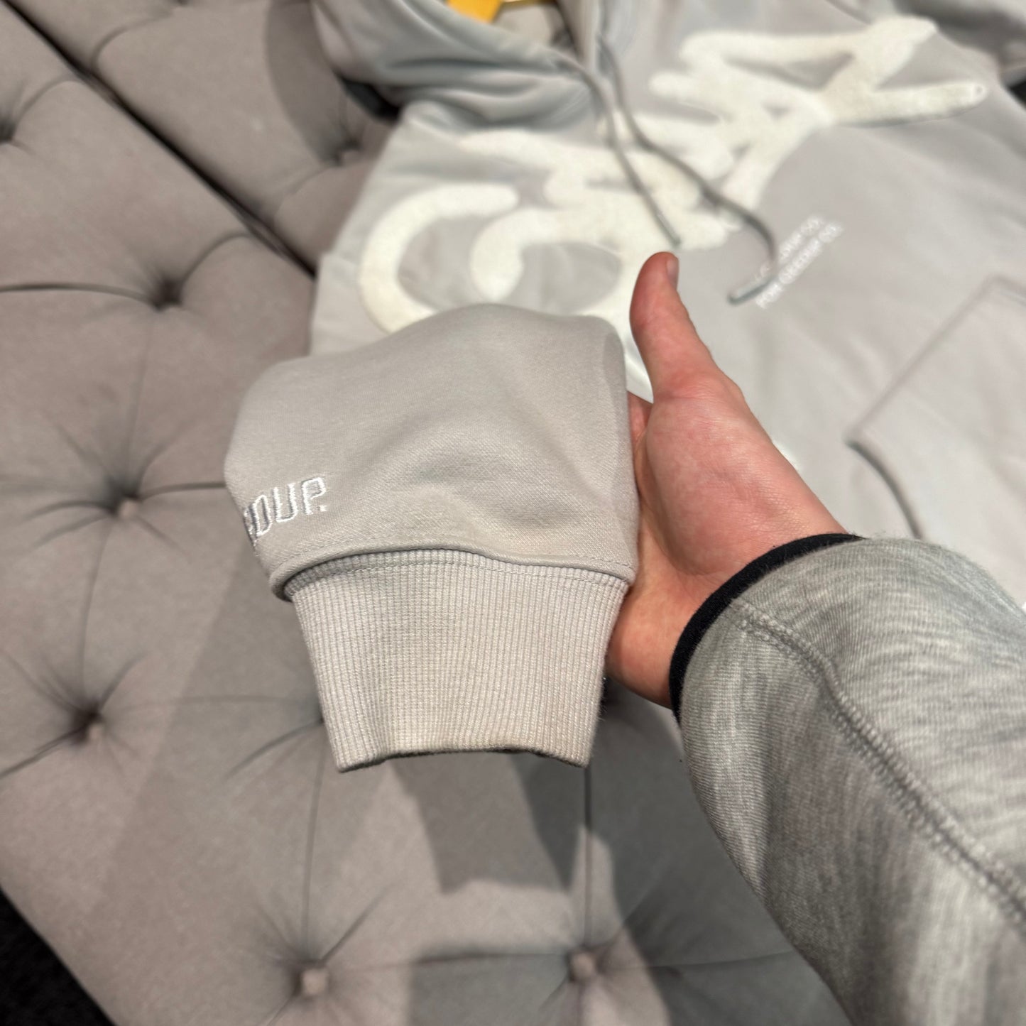 Geedup Handstyle Hoodie 'Grey White' (2022) (Second hand)