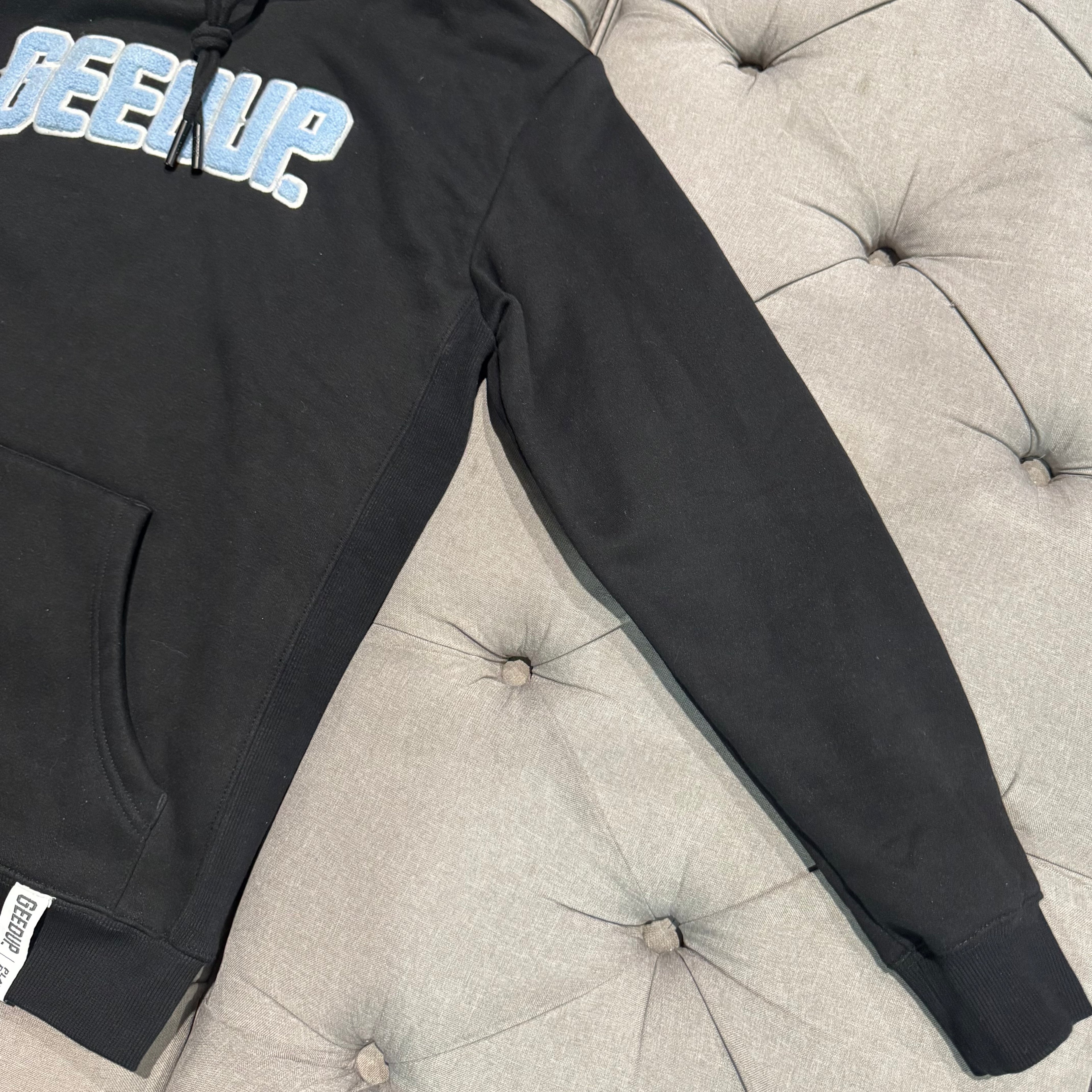 Geedup Play For Keeps Hoodie 'Black Baby Blue' (Second hand)