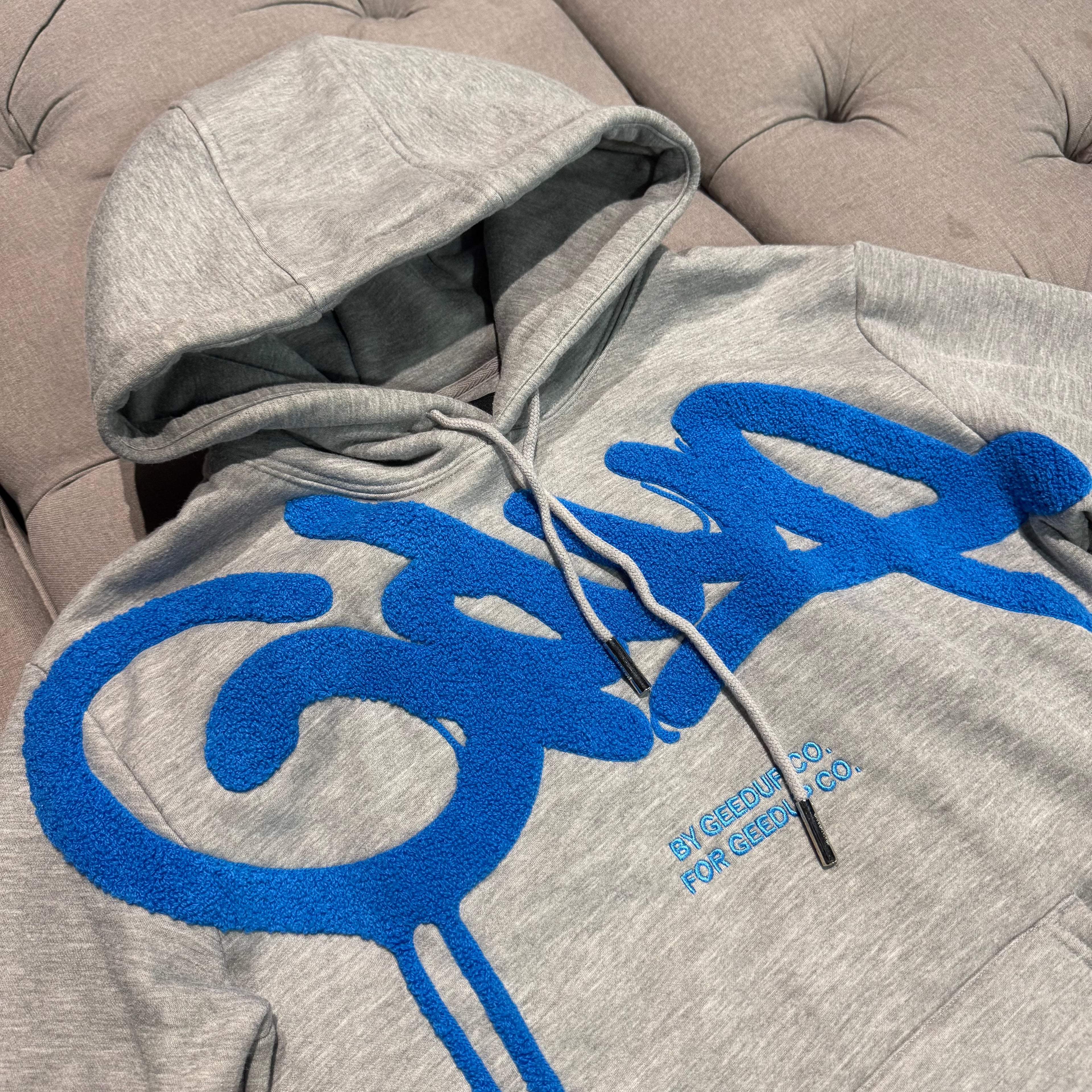Geedup Handstyle Hoodie 'Grey Blue' (Second hand)