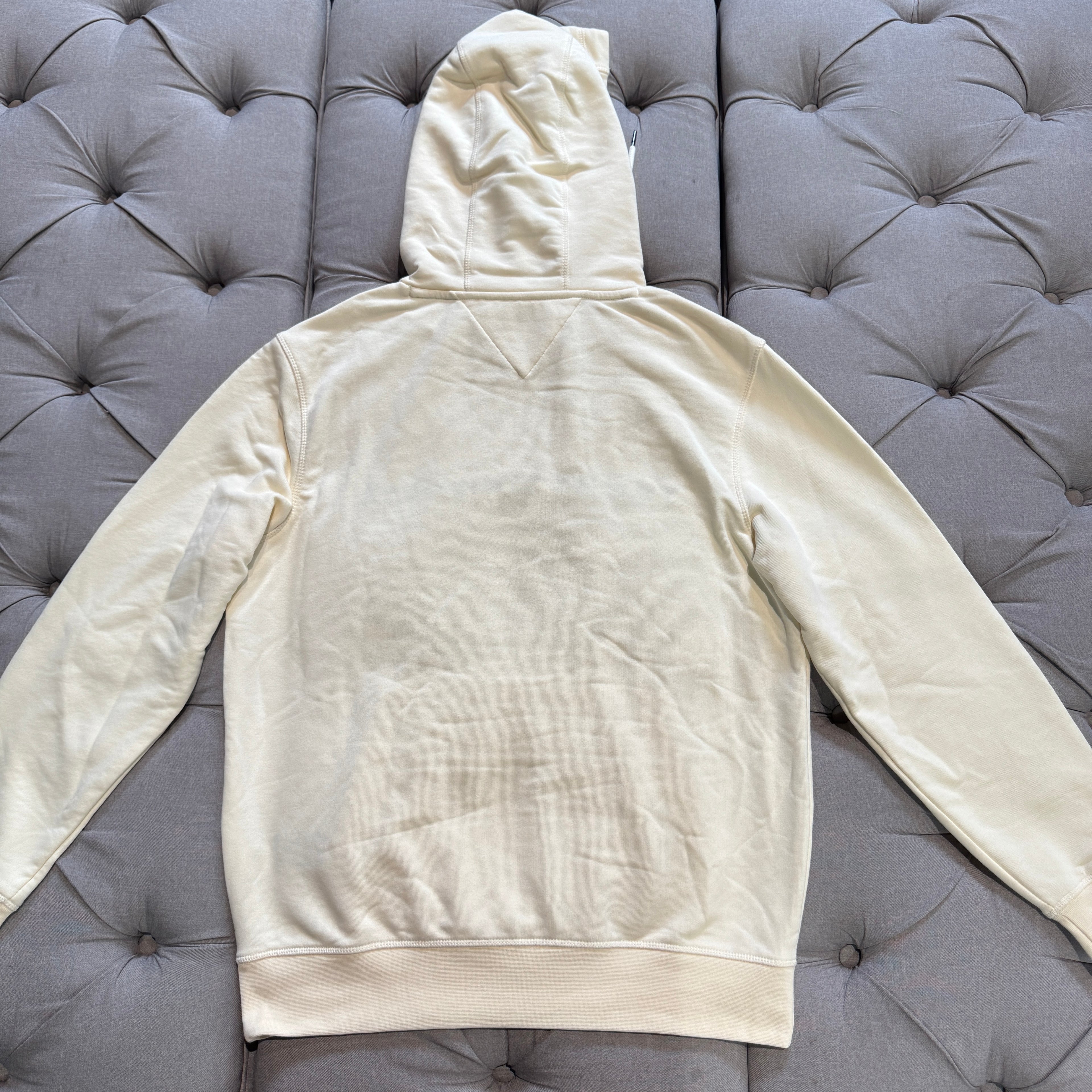 Tommy Hilfiger Linear Logo Hoodie 'Cream'