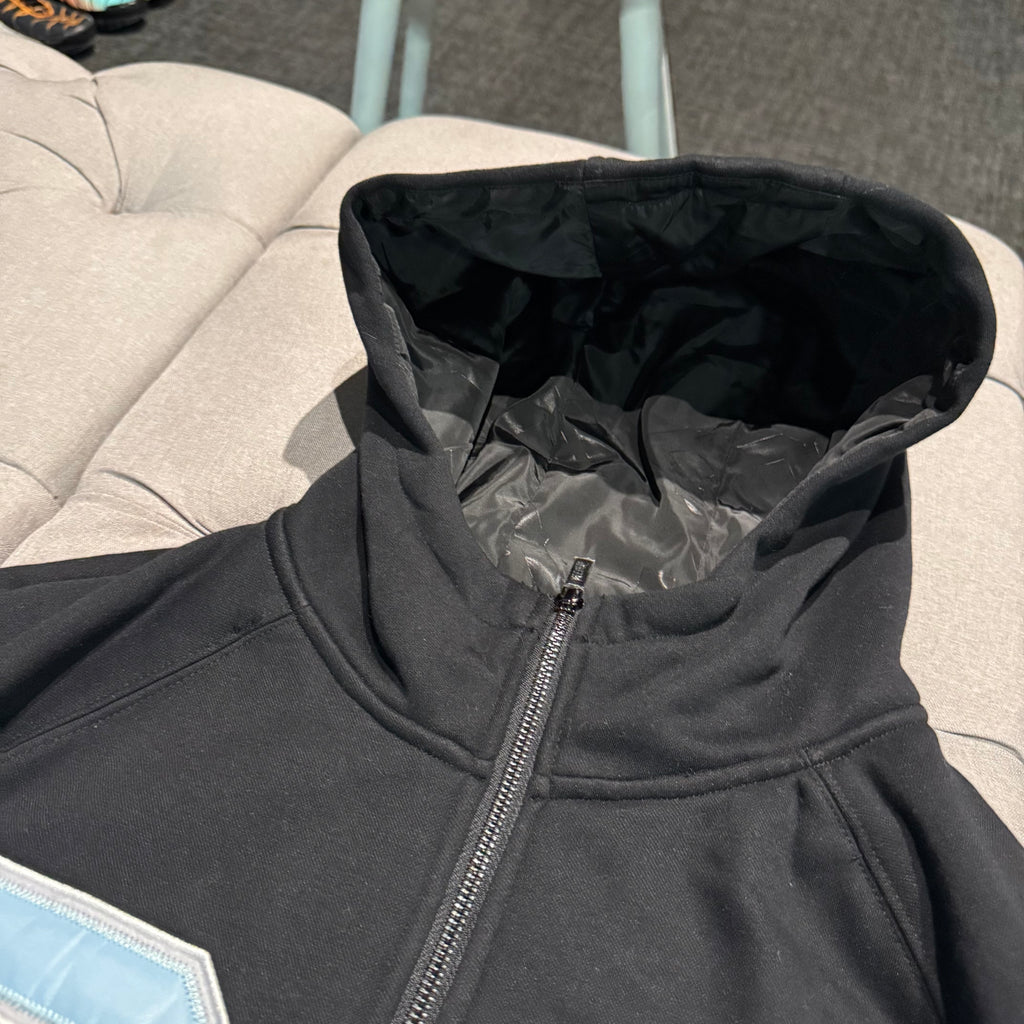 Geedup GDUP Logo Zip-up Hoodie 'Black Baby Blue' (Second hand)