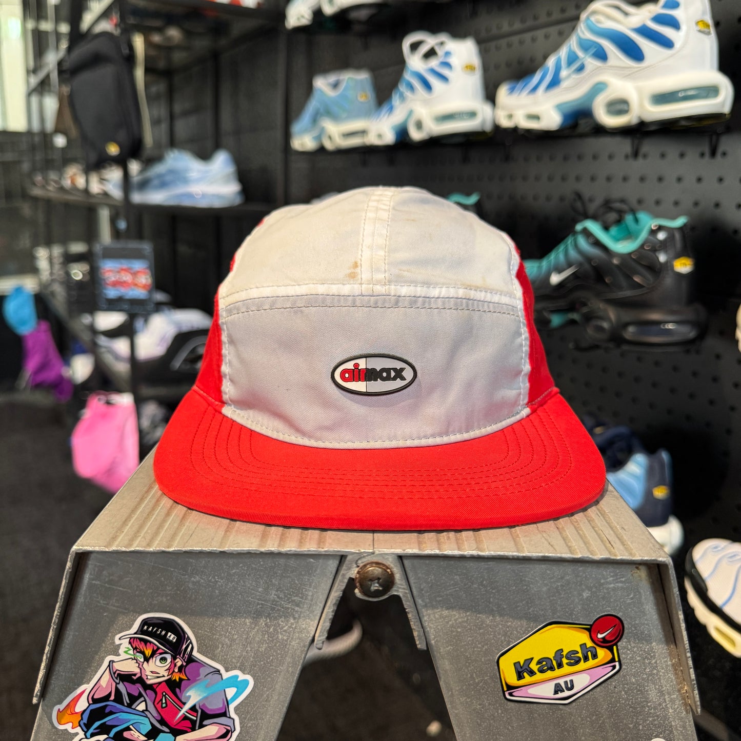 Nike Airmax 5 Pannel Cap 'Red Grey White' (Second Hand)