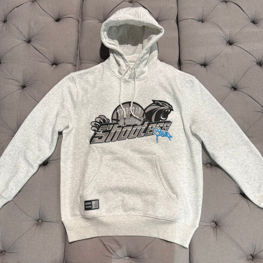 Geedup X Trapstar Sydney Shooters Hoodie 'White Marle/Blue'