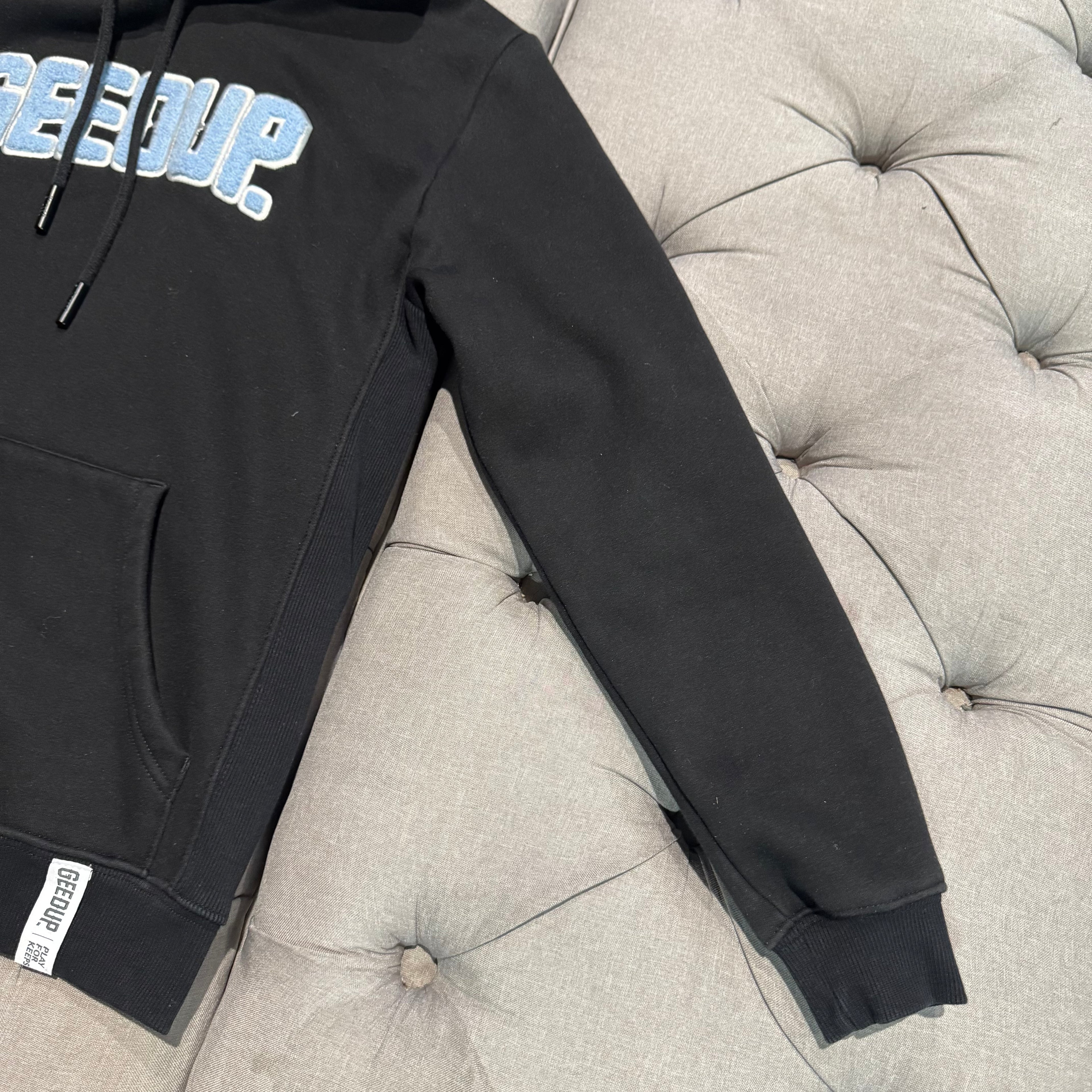 Geedup Play For Keeps Hoodie 'Black Baby Blue' (Second hand)