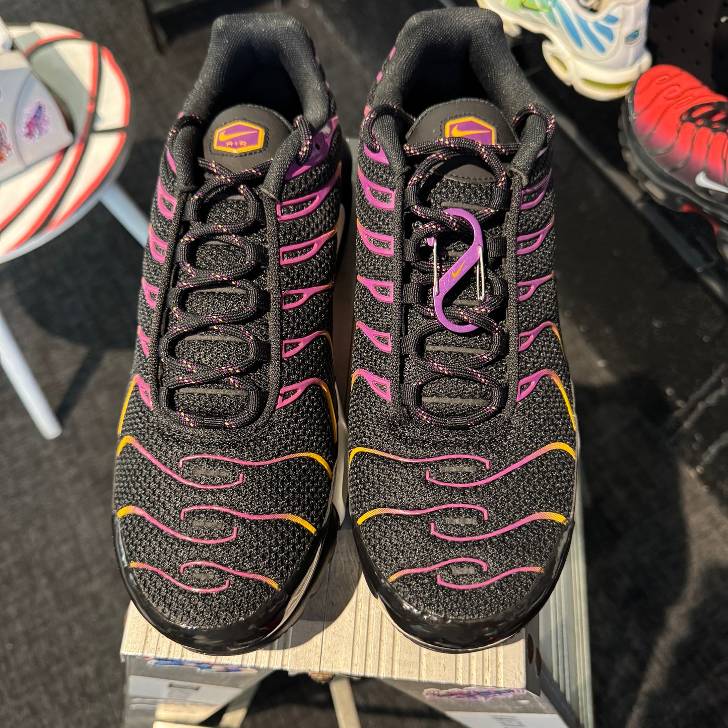 Nike Air Max Plus TN 'Black University Gold Viotech Purple' (Brand New)