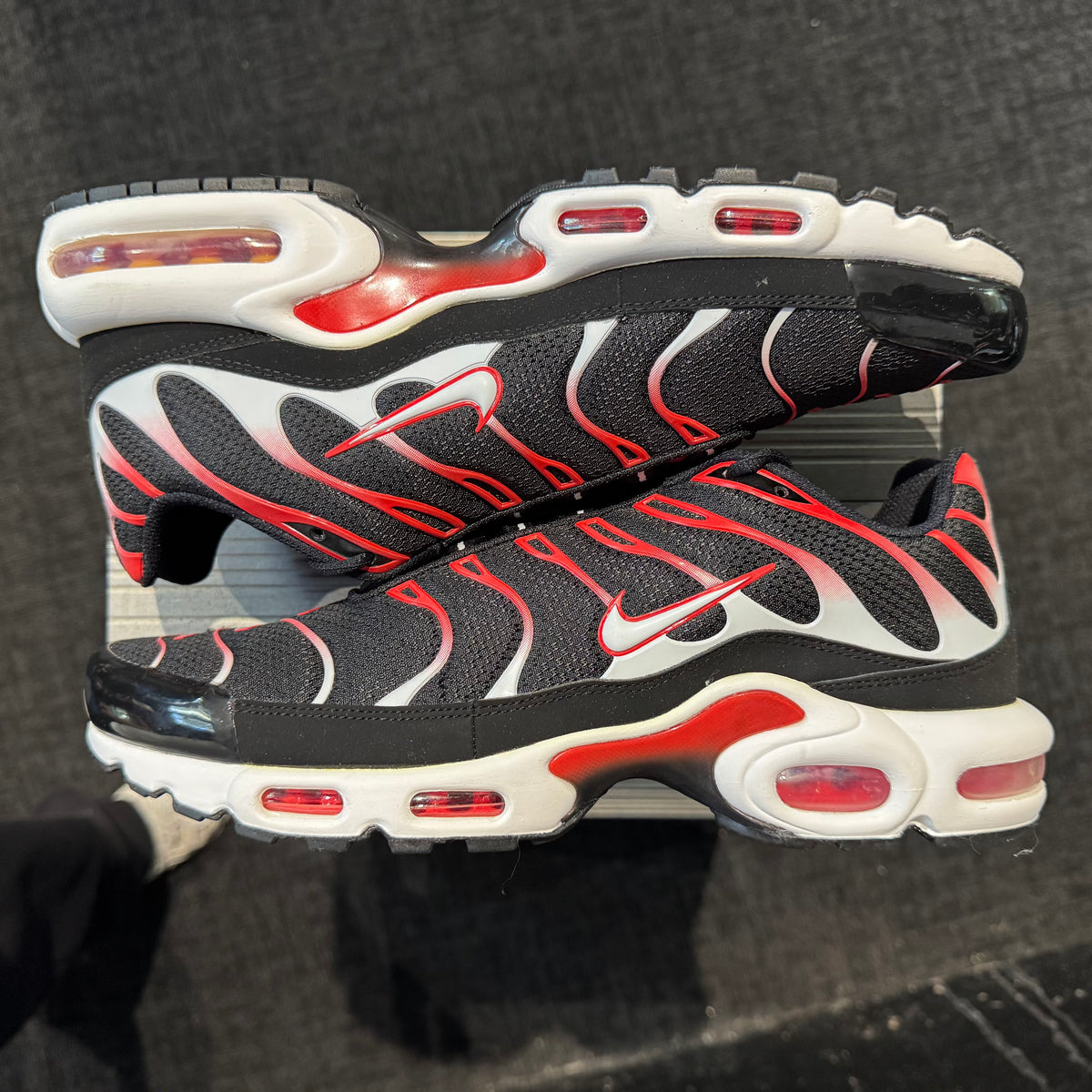 Nike Air Max Plus TN 'Black White University Red' (Brand New)