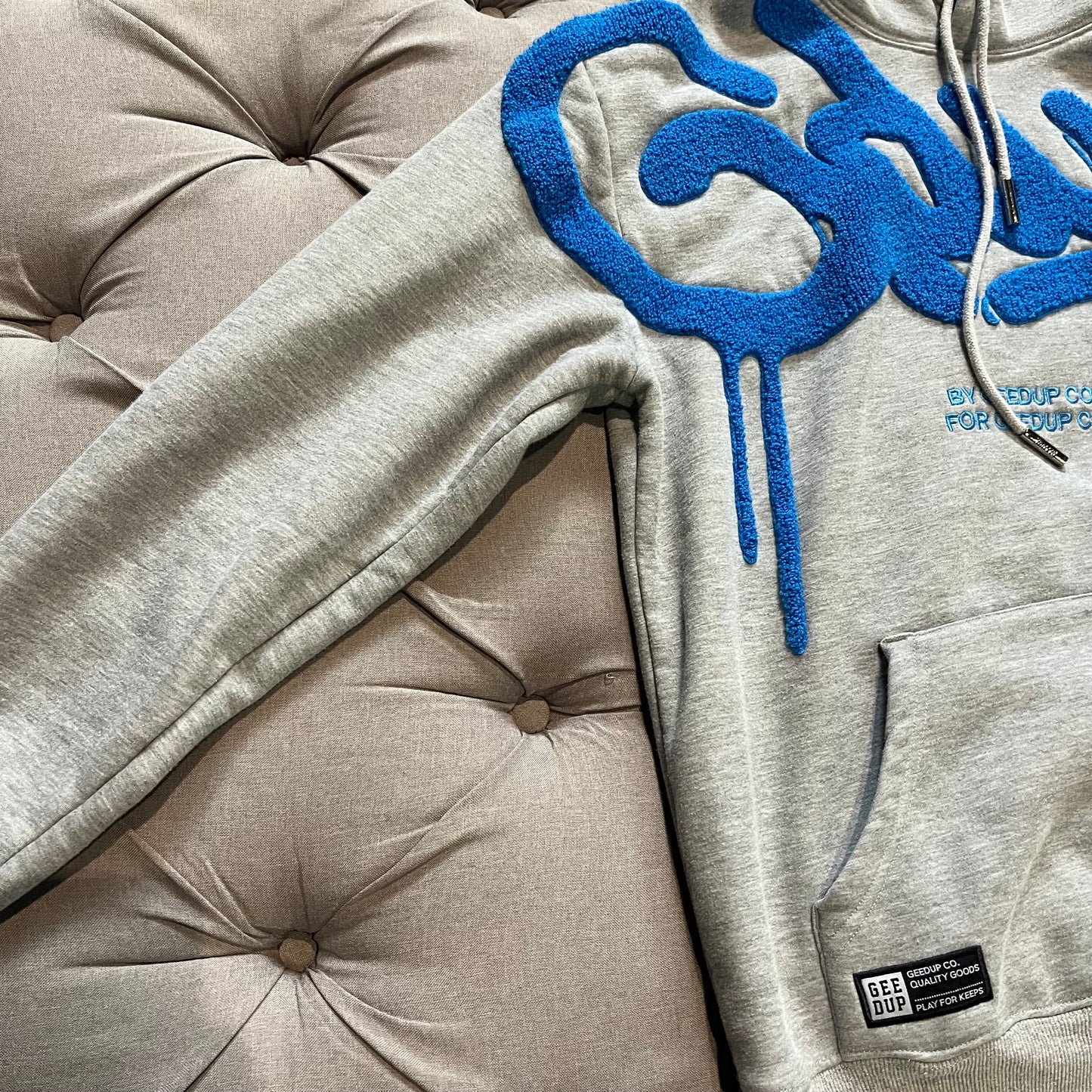 Geedup Handstyle Hoodie 'Grey Blue' (Second hand)