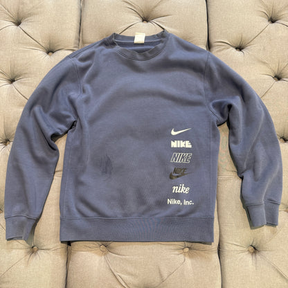 Nike Crewneck Multi-Logo 'Blue Navy' (Second hand)