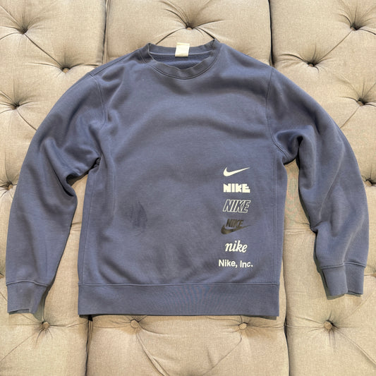 Nike Crewneck Multi-Logo 'Blue Navy' (Second hand)