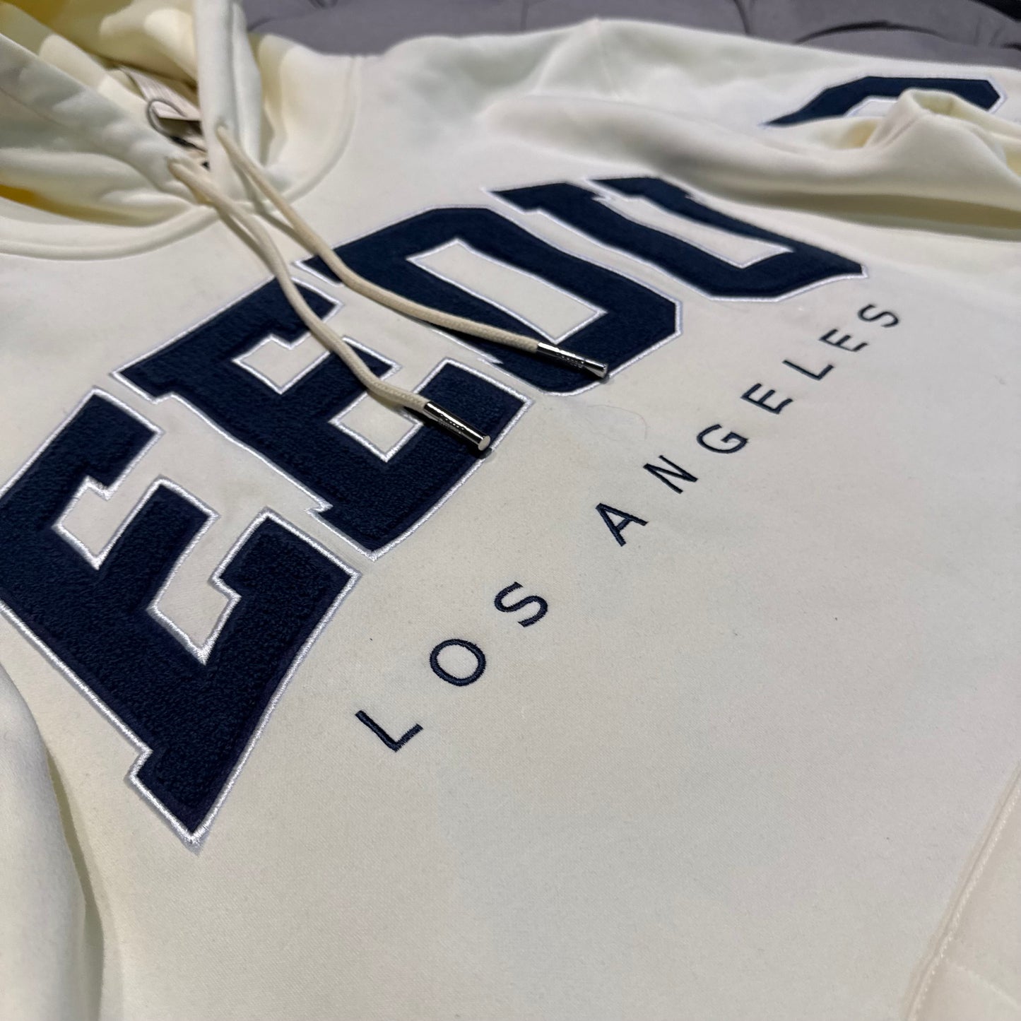 Geedup LA Team Logo Hoodie 'Cream Navy' (Second hand)