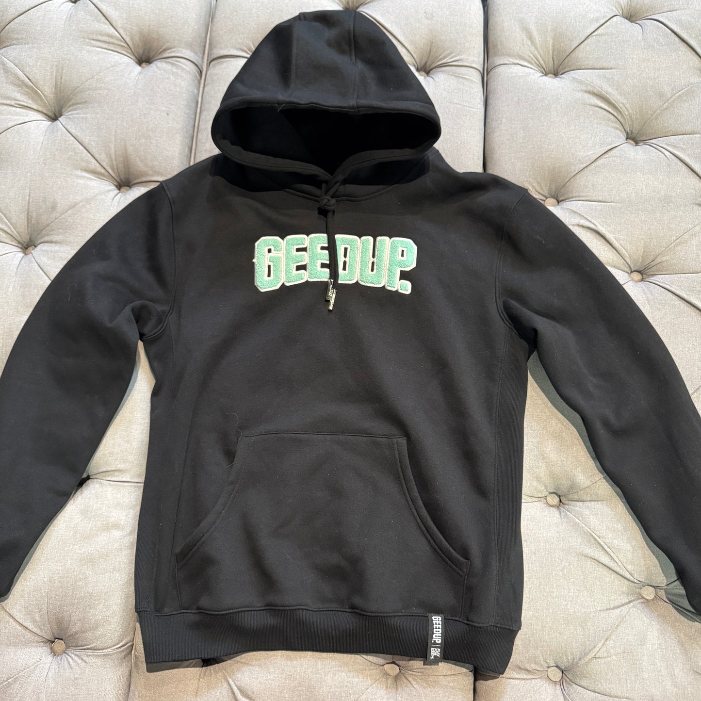 Geedup Play For Keeps Hoodie 'Black Teal' (Second hand)