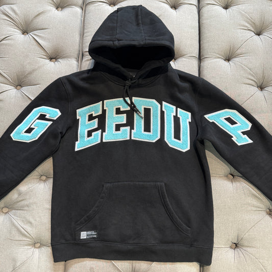 Geedup Team Logo Hoodie 'Black Baby Blue' (Second hand)